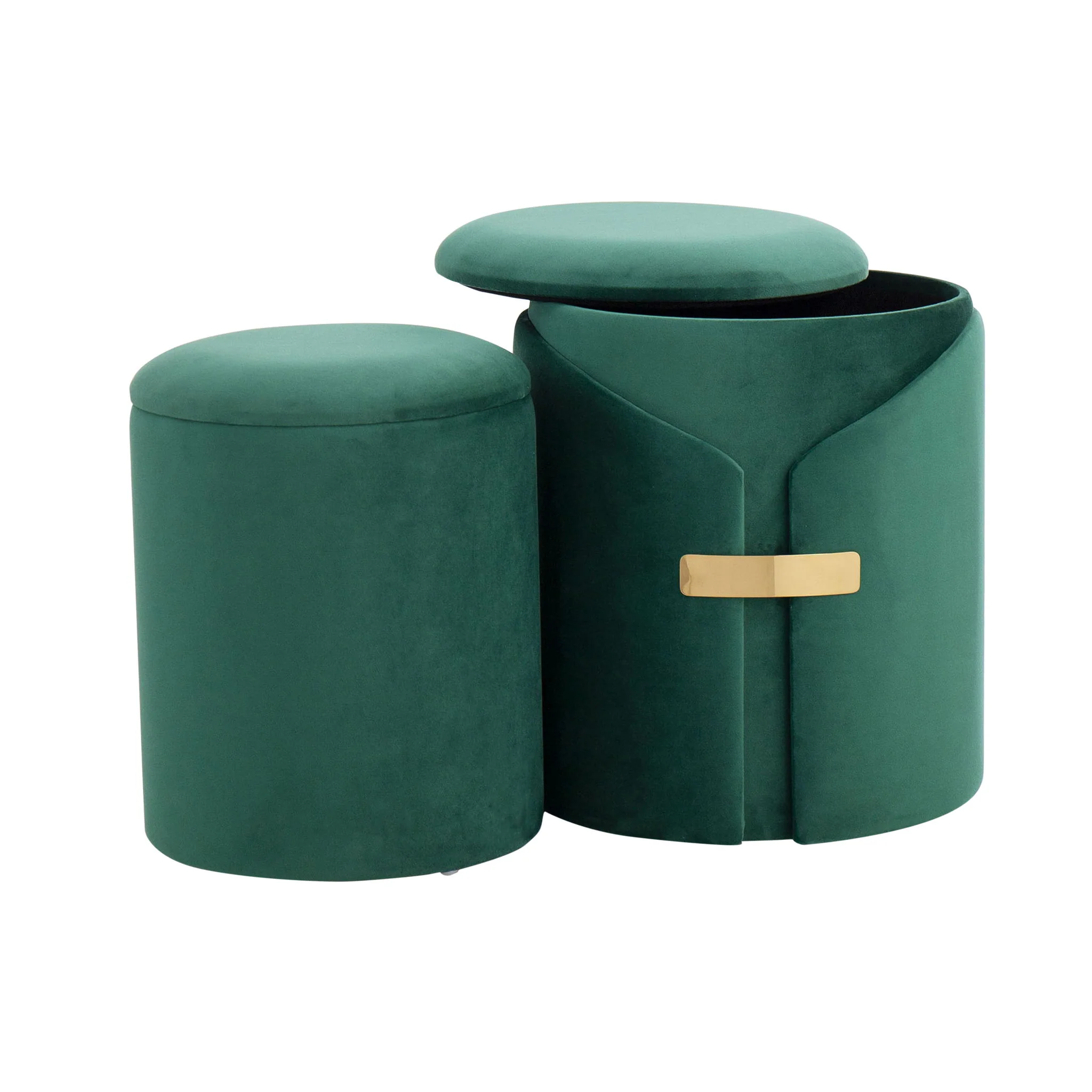 Dahlia - Contemporary / Glam Nesting Ottoman Set - Image 11