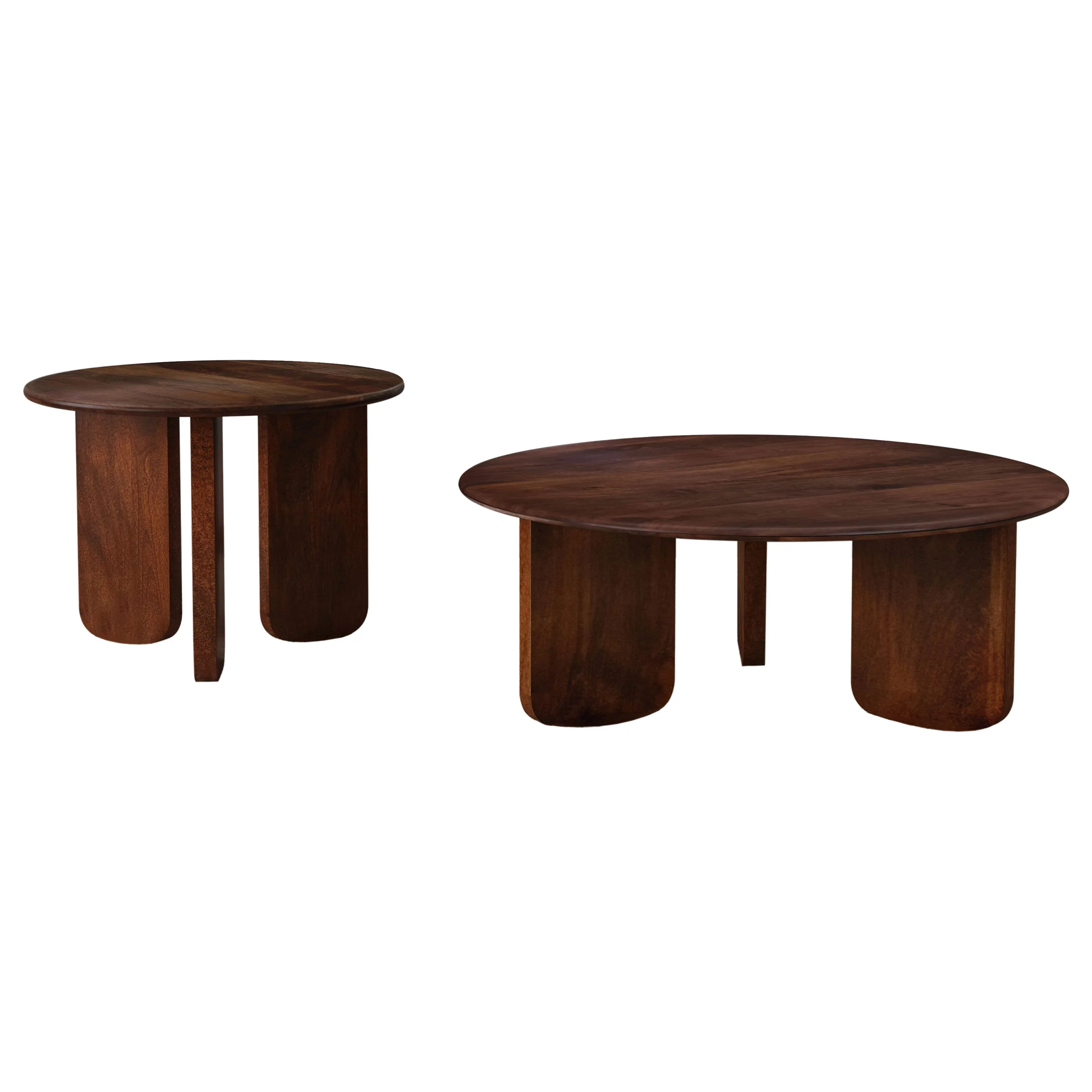 Dale 2-Piece Solid Wood Coffee and End Table Set, Brown - Image 2