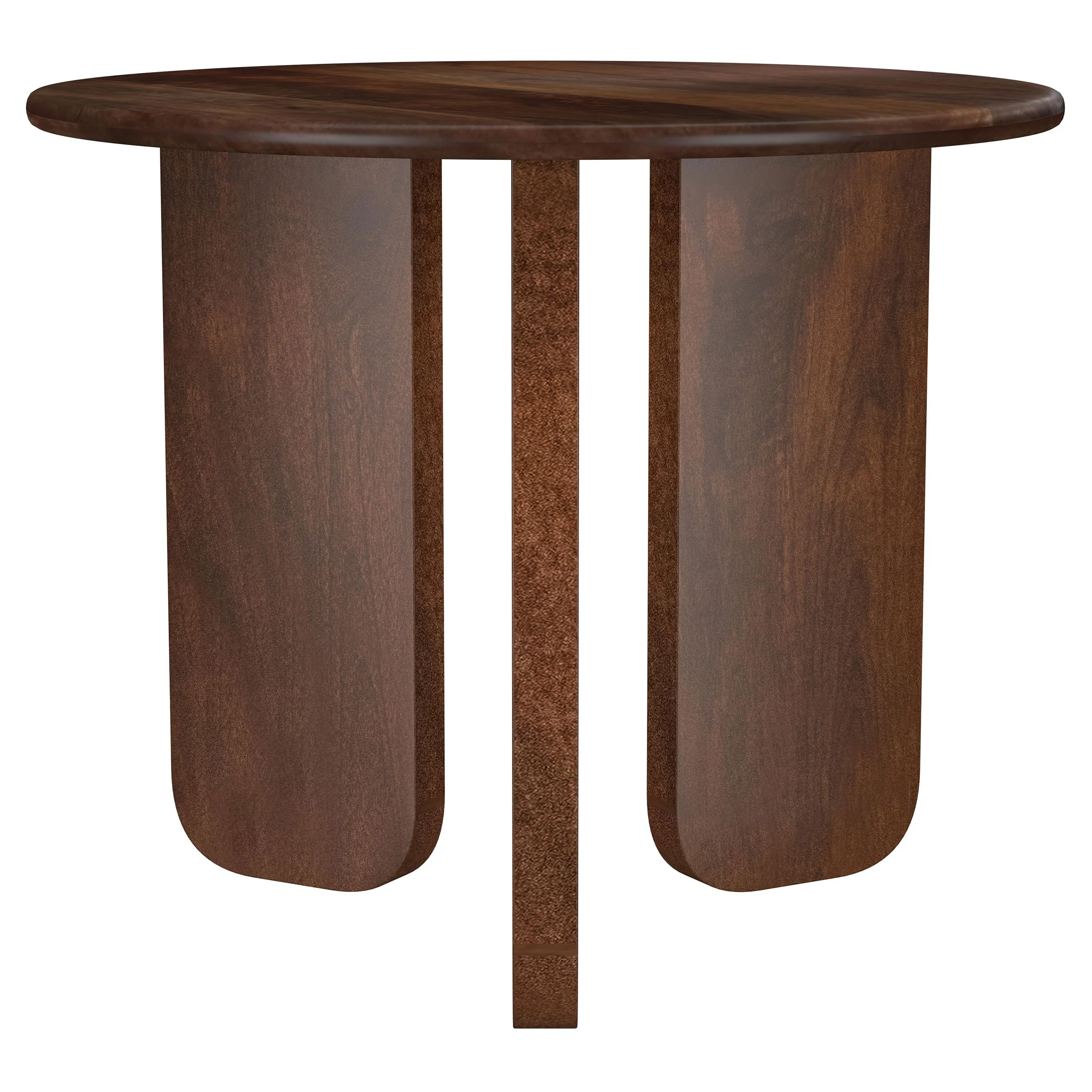 Dale Round Solid Mango Wood Side End Table, Brown - Image 5