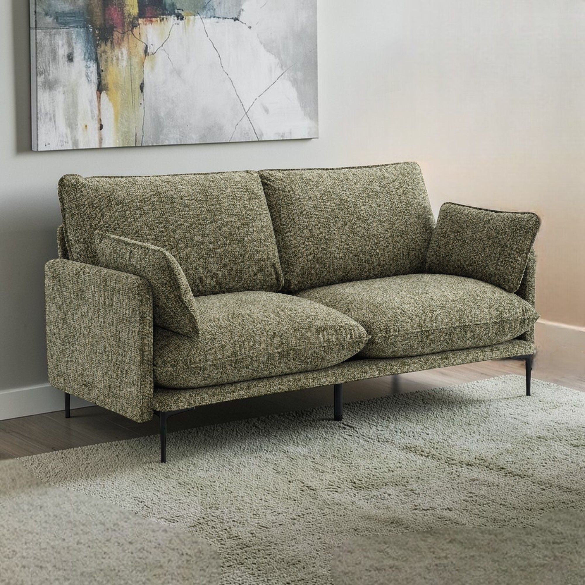 Dalton - Sofa With 2 Pillows - Green - Image 5