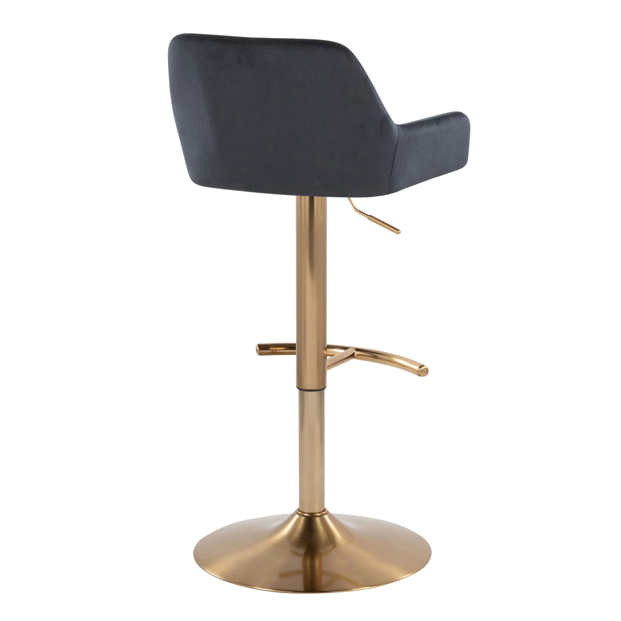 Daniella - Contemporary Adjustable Barstool With Swivel With Rounded T Footrest (Set of 2) - Image 8