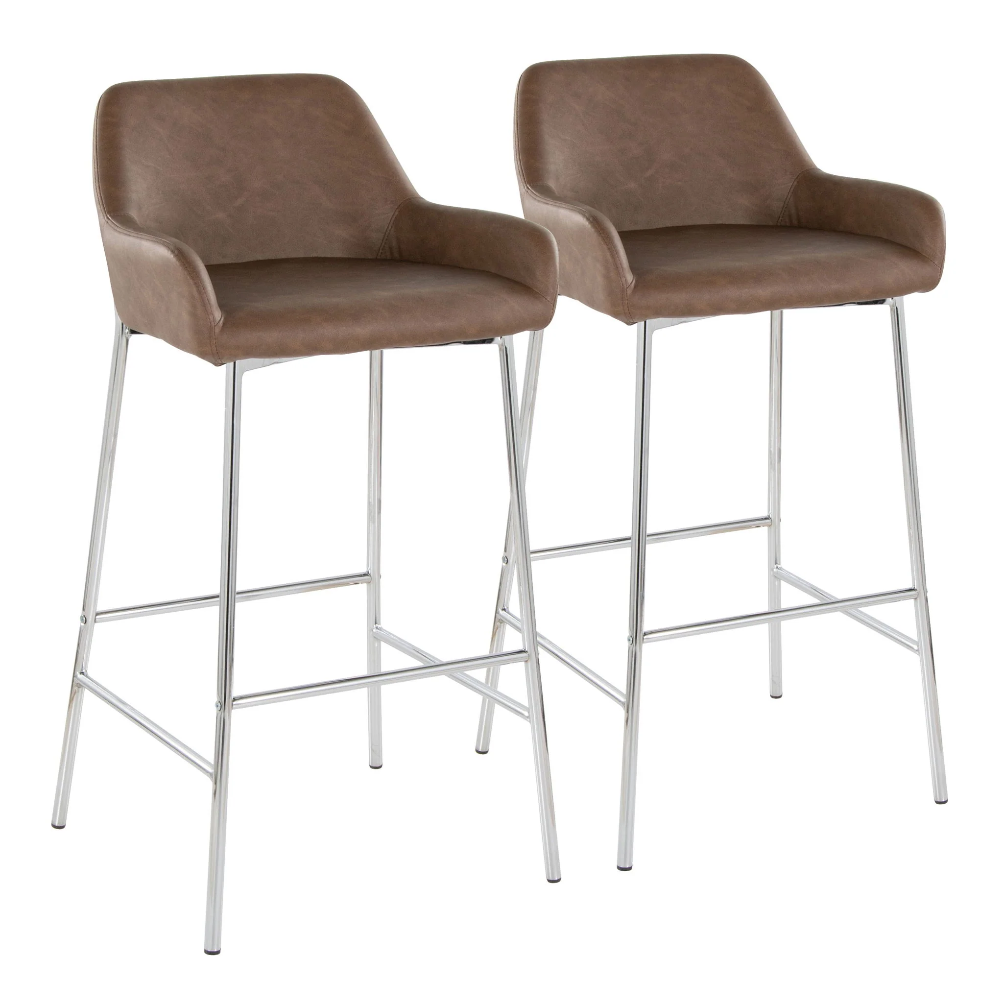 Daniella - Contemporary Fixed Height Barstool (Set of 2) - Image 2