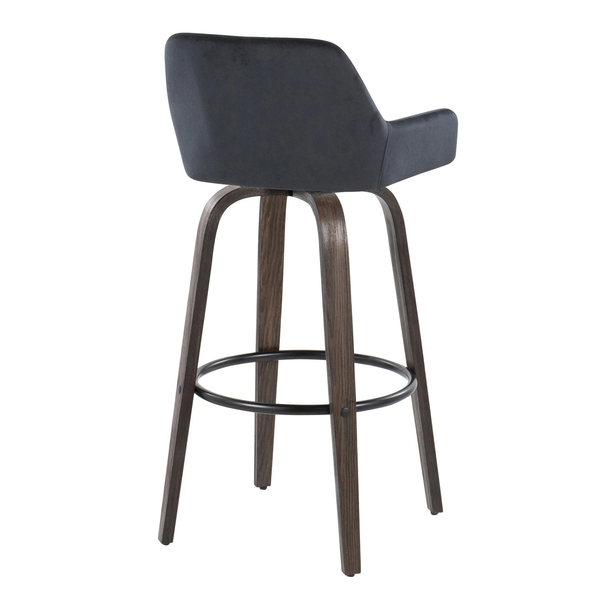 Daniella - Contemporary Fixed Height, Barstool With Swivel With Round Footrest (Set of 2) - Image 11