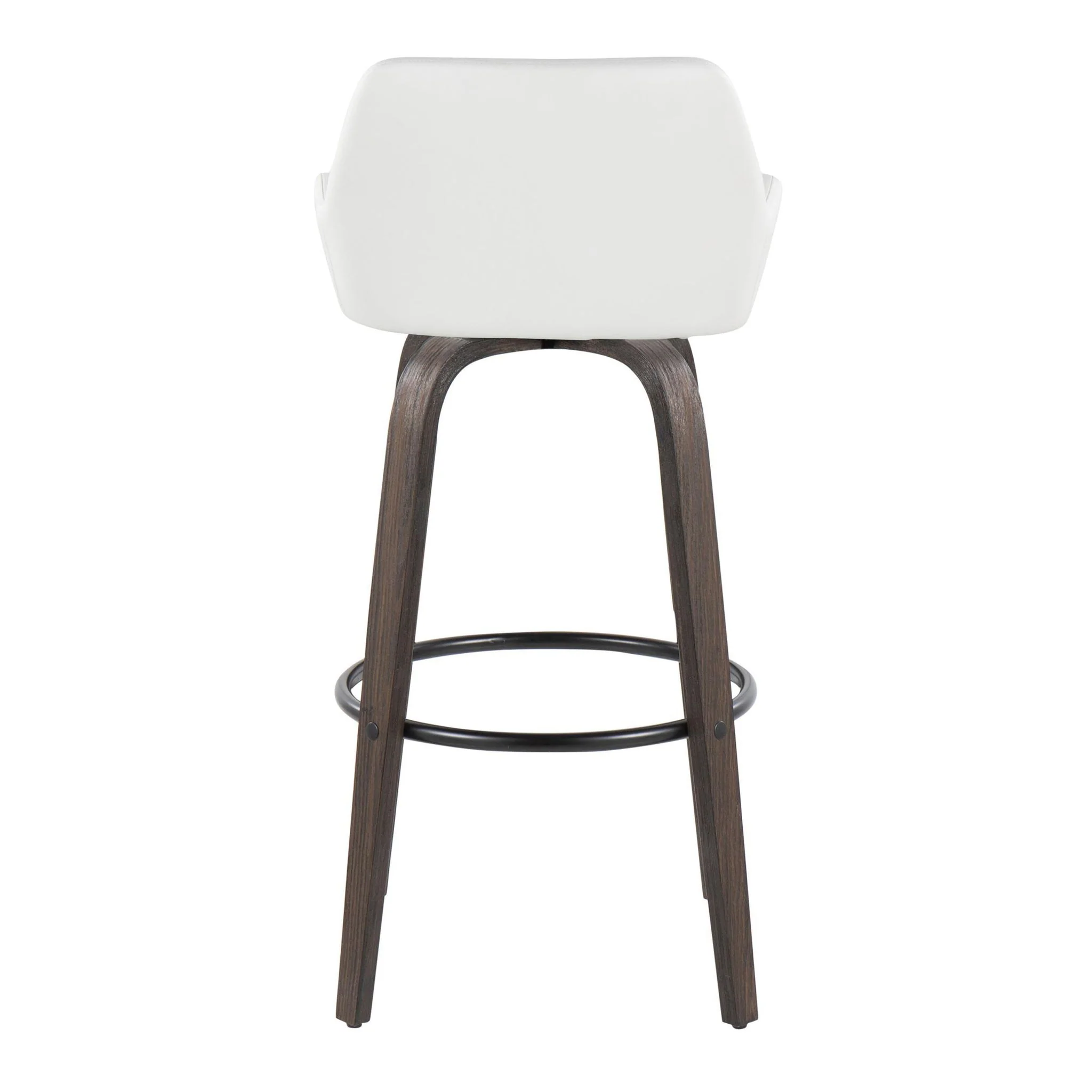Daniella - Contemporary Fixed Height, Barstool With Swivel With Round Footrest (Set of 2) - Image 13