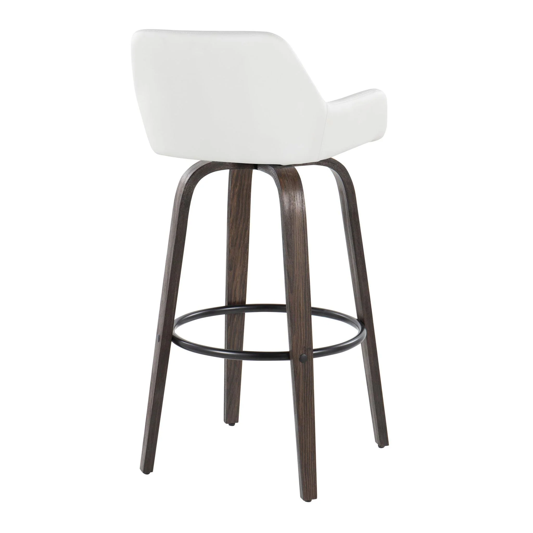 Daniella - Contemporary Fixed Height, Barstool With Swivel With Round Footrest (Set of 2) - Image 15