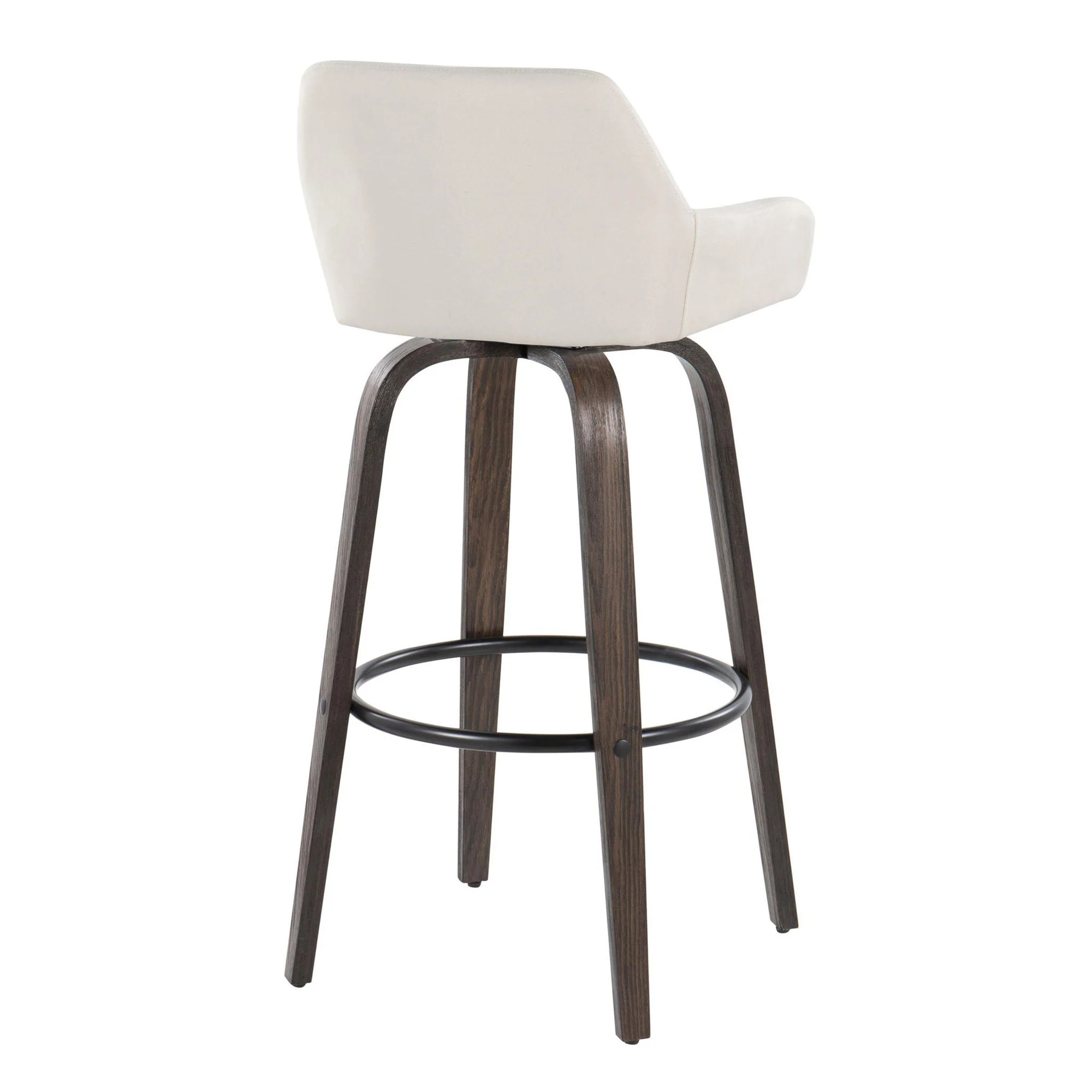 Daniella - Contemporary Fixed Height, Barstool With Swivel With Round Footrest (Set of 2) - Image 19