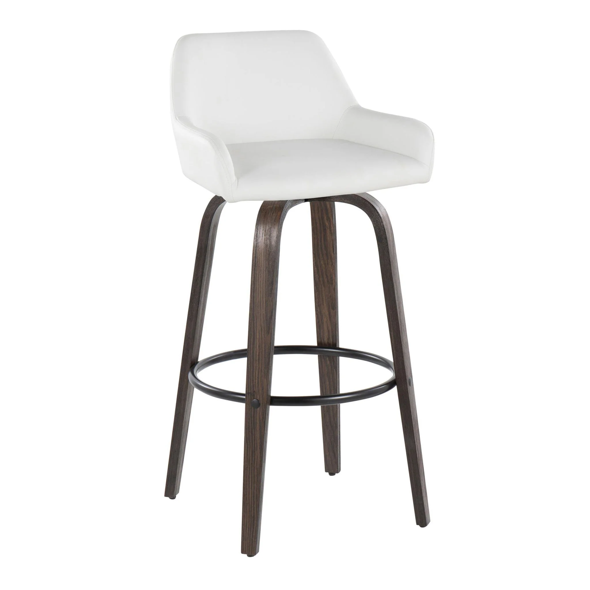 Daniella - Contemporary Fixed Height, Barstool With Swivel With Round Footrest (Set of 2) - Image 21