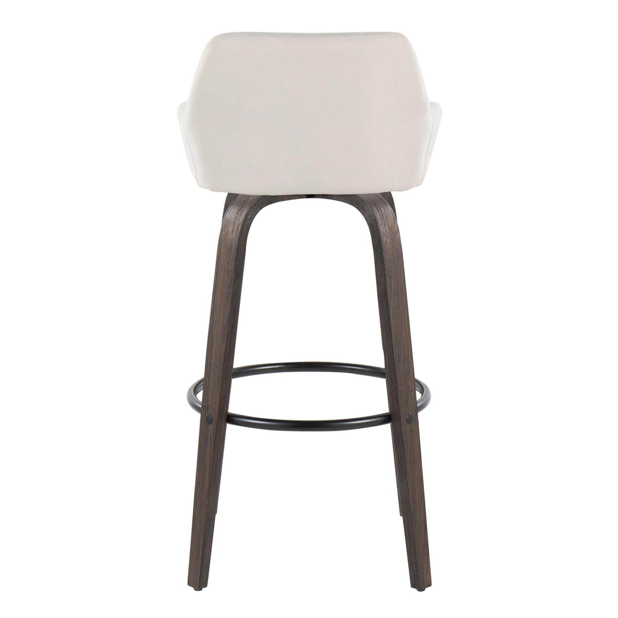Daniella - Contemporary Fixed Height, Barstool With Swivel With Round Footrest (Set of 2) - Image 23