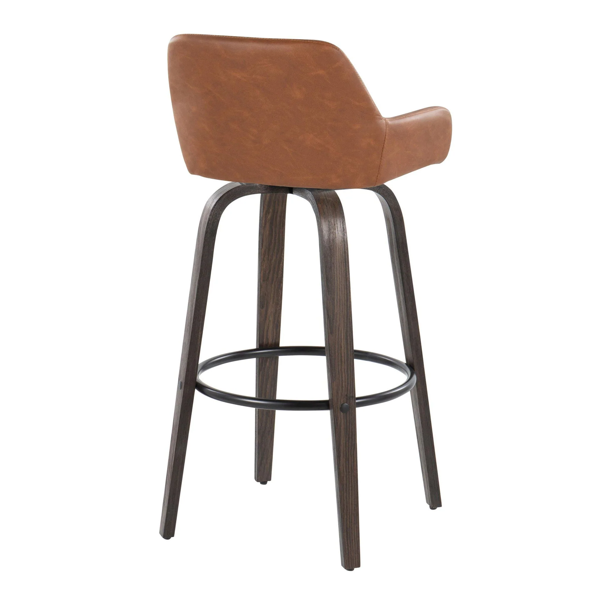 Daniella - Contemporary Fixed Height, Barstool With Swivel With Round Footrest (Set of 2) - Image 24
