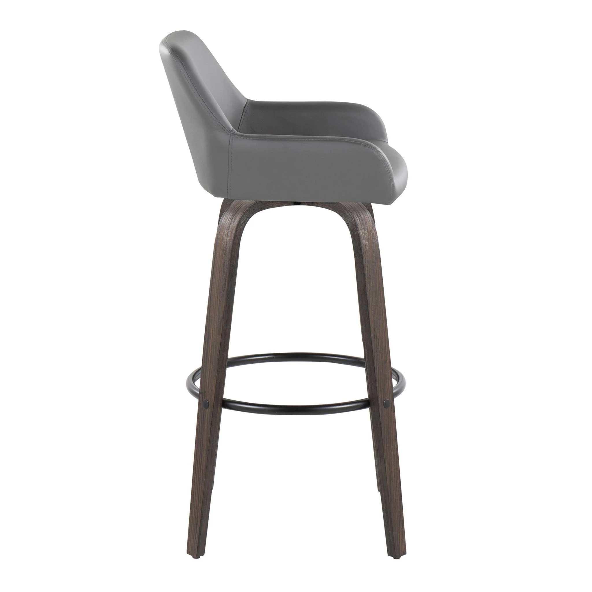 Daniella - Contemporary Fixed Height, Barstool With Swivel With Round Footrest (Set of 2) - Image 25