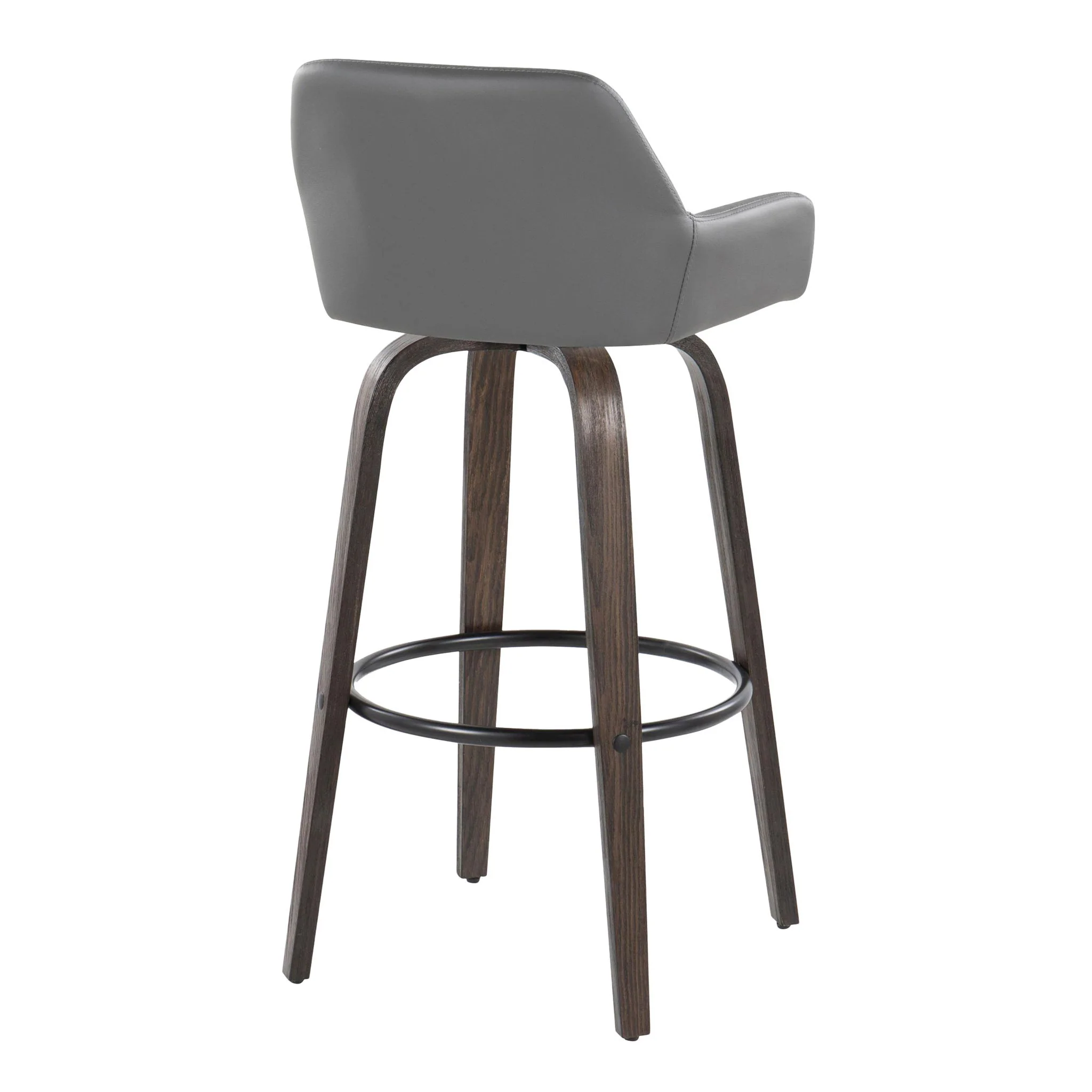 Daniella - Contemporary Fixed Height, Barstool With Swivel With Round Footrest (Set of 2) - Image 9