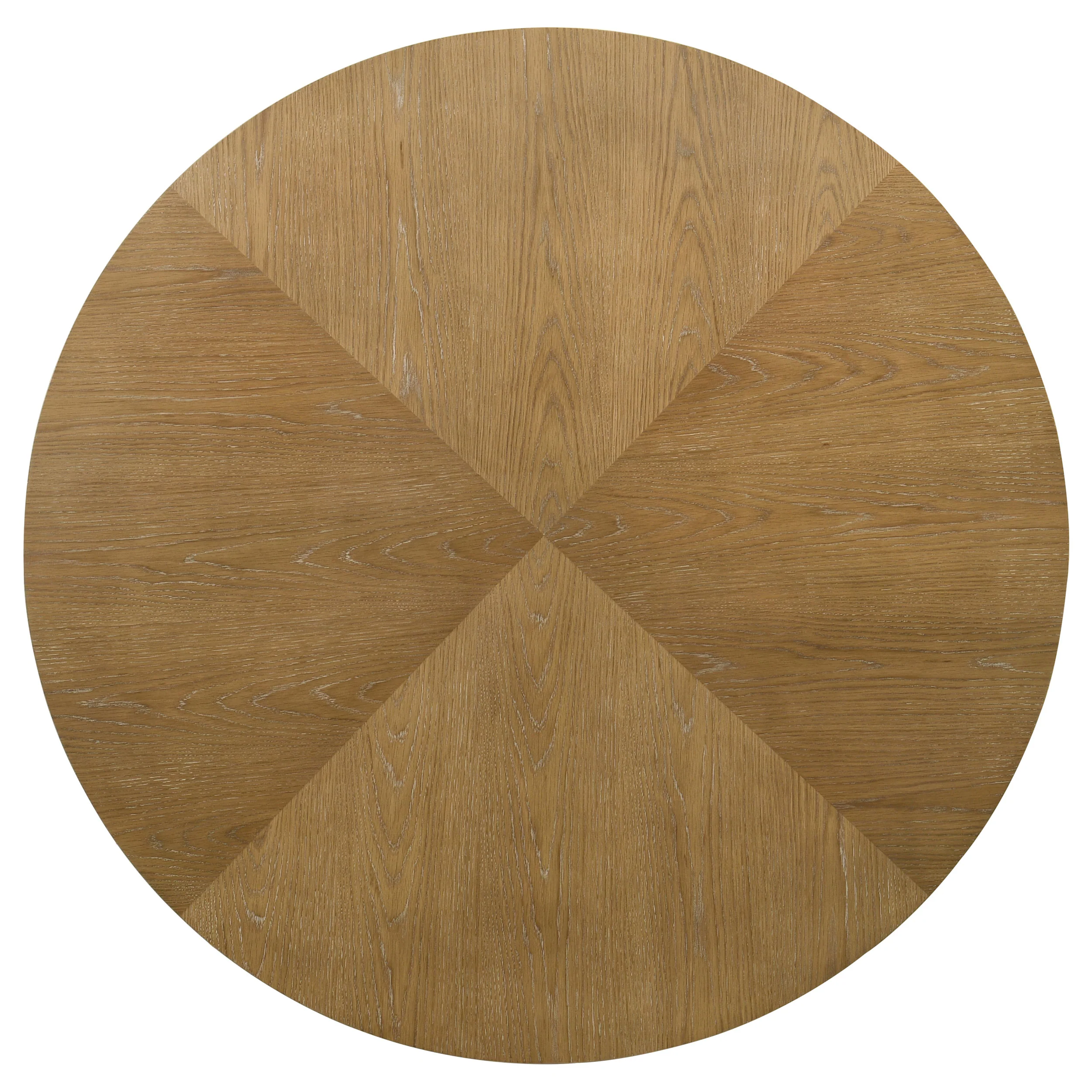 Danvers Round 54-inch Wood Dining Table Brown Oak - Image 4