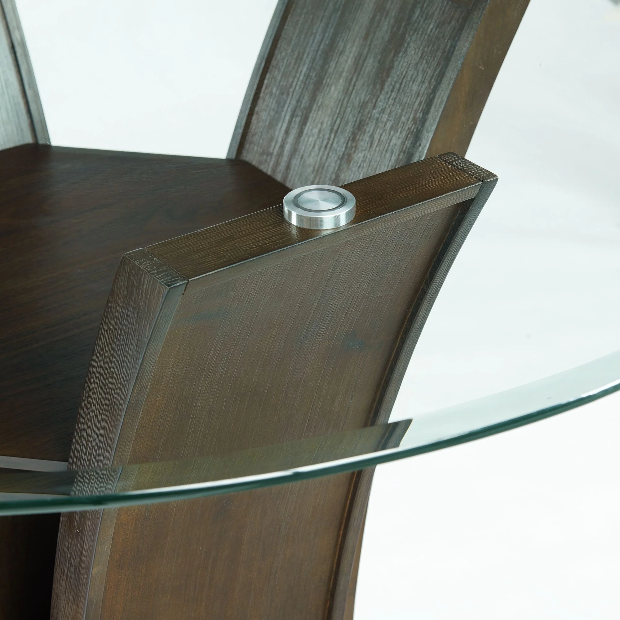 Dapper - 5 Piece Round Counter Height Dining Set (Table And Four Chairs) - Walnut - Image 4