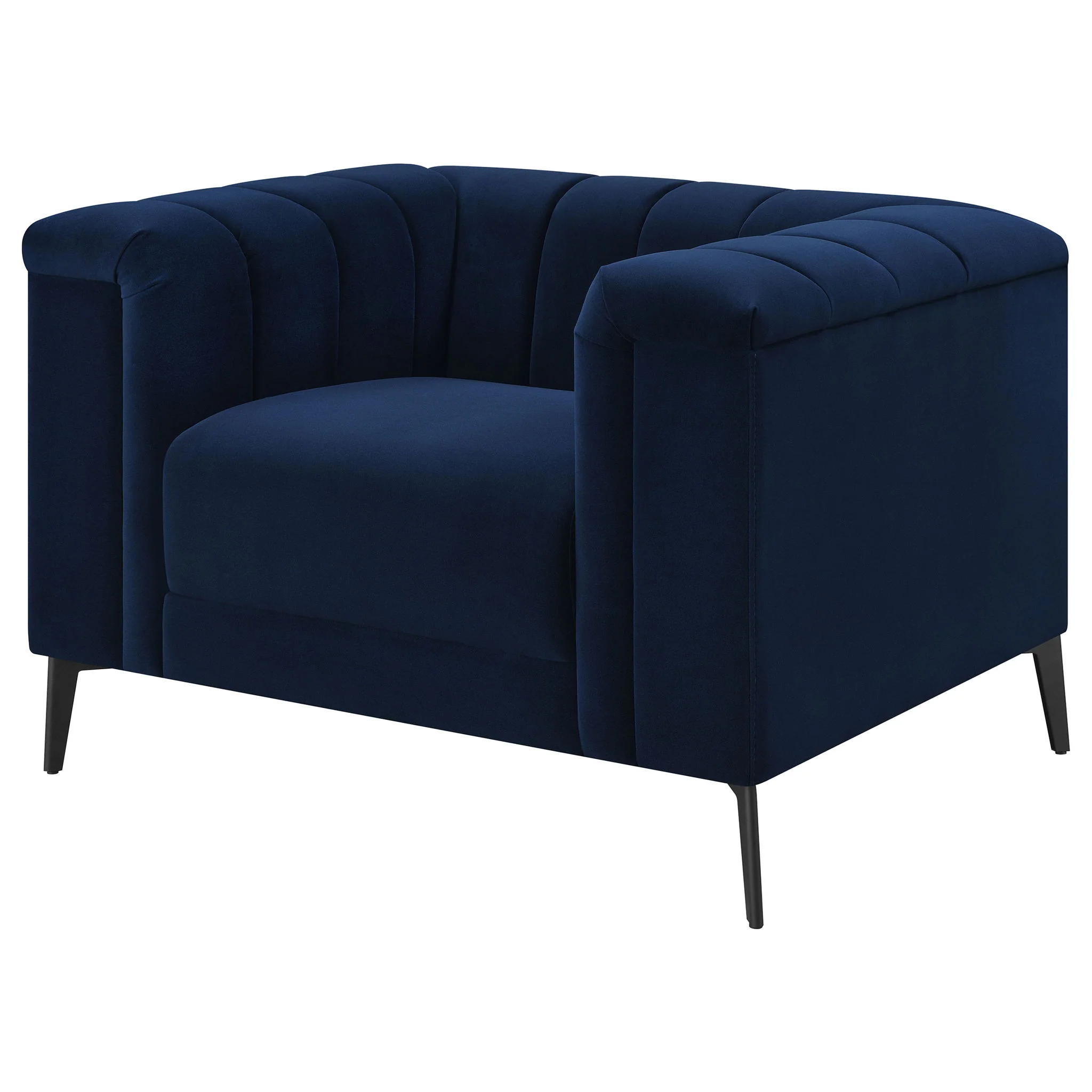 Darci - Accent Armchair With Seating And Tapered Legs - Blue - Image 9