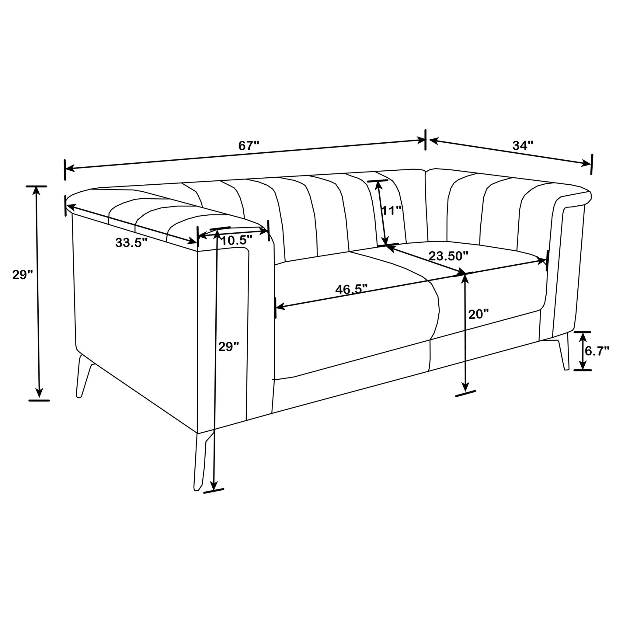 Darci - Loveseat - Blue - Image 5