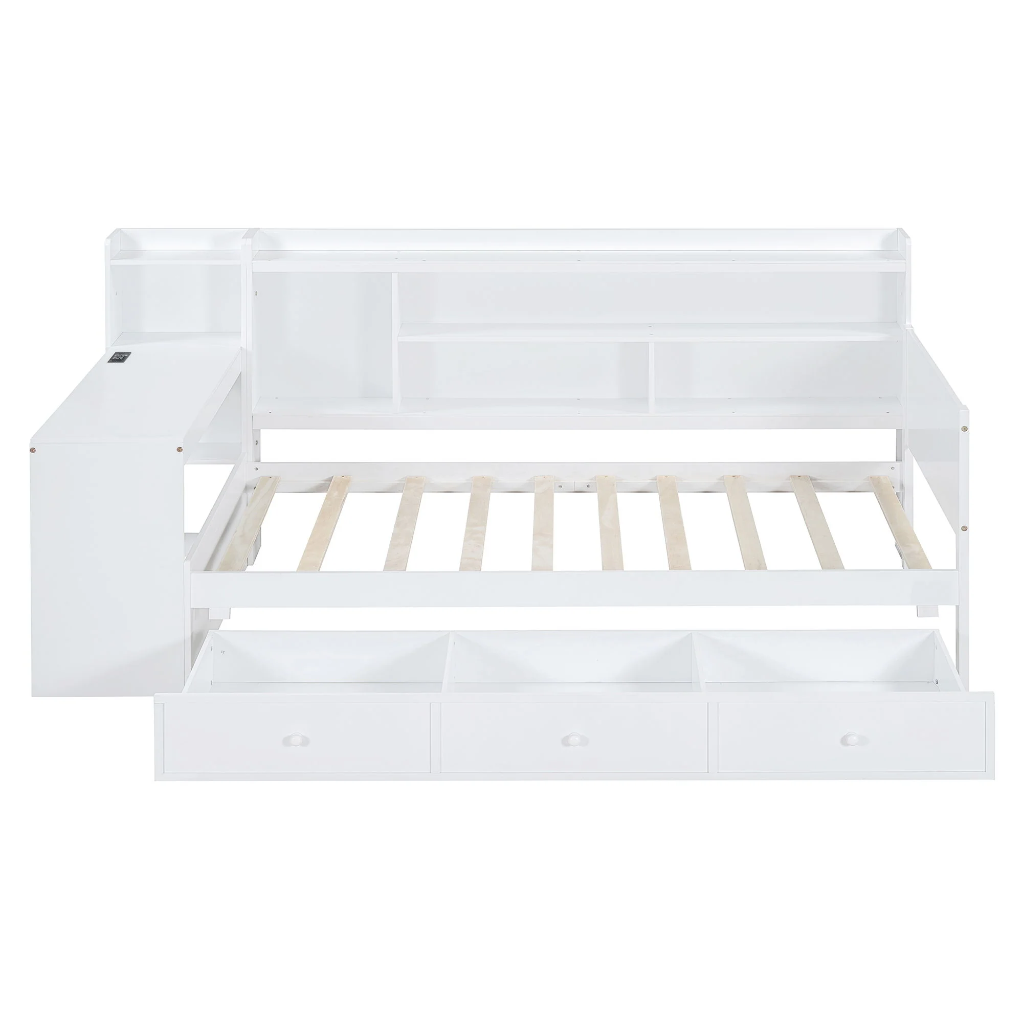 Daybed With 3 Drawers USB Ports And Desk - Image 19