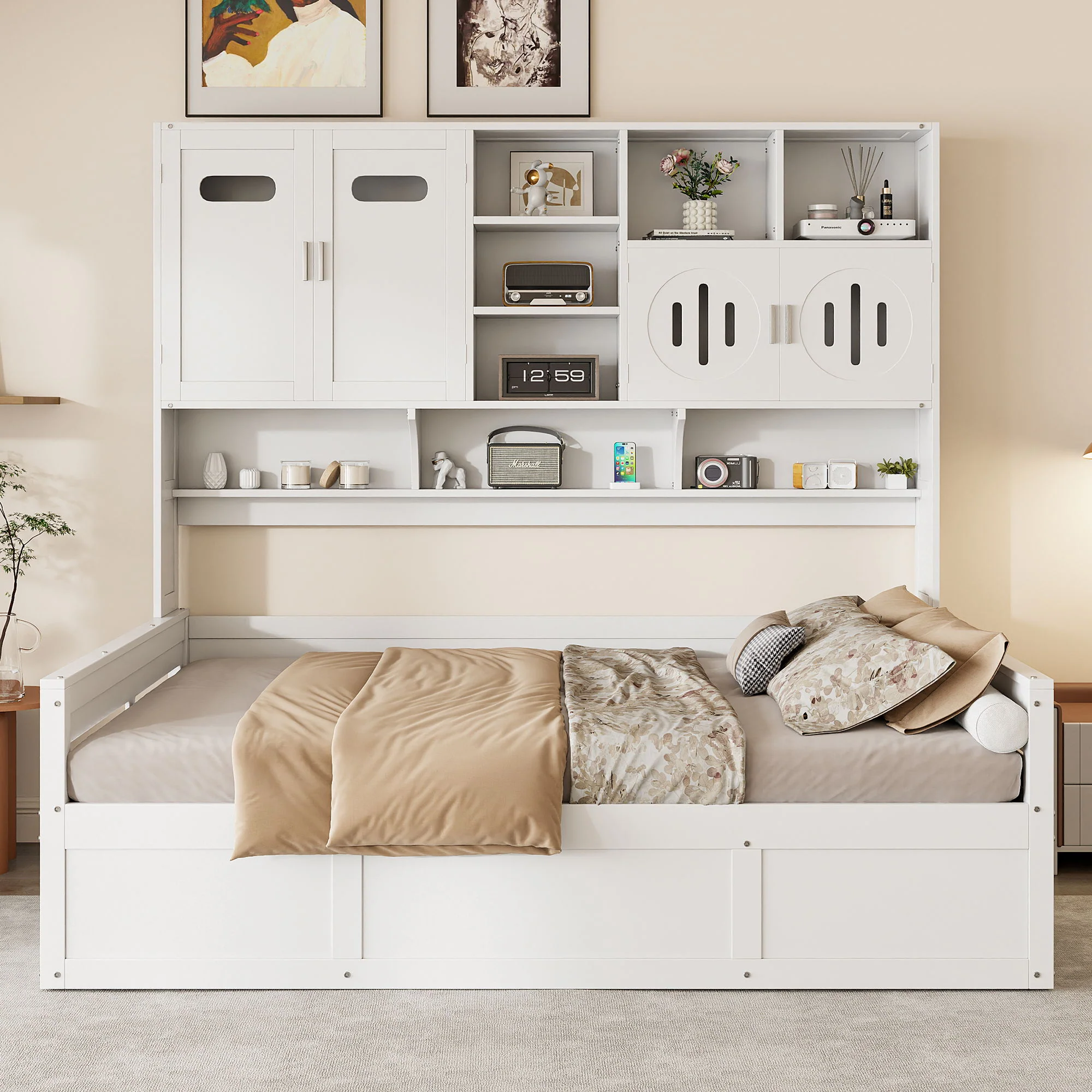 Daybed With All-In-One Cabinet And Shelf - Image 12
