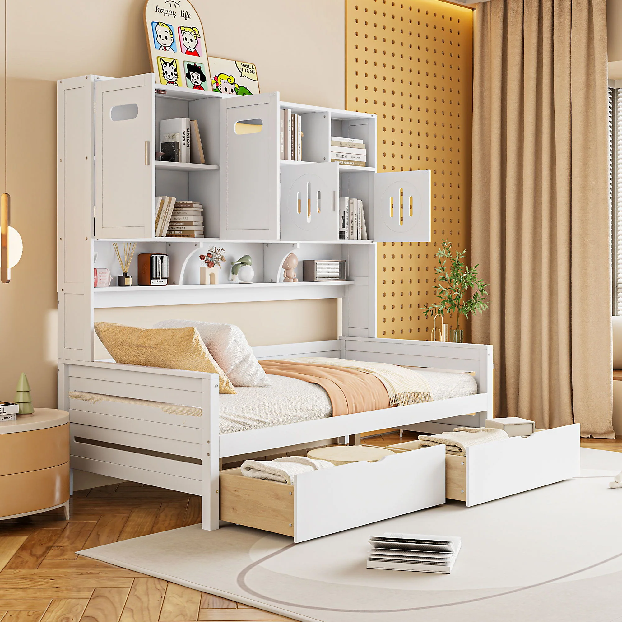 Daybed With All-In-One Cabinet And Shelf - Image 35