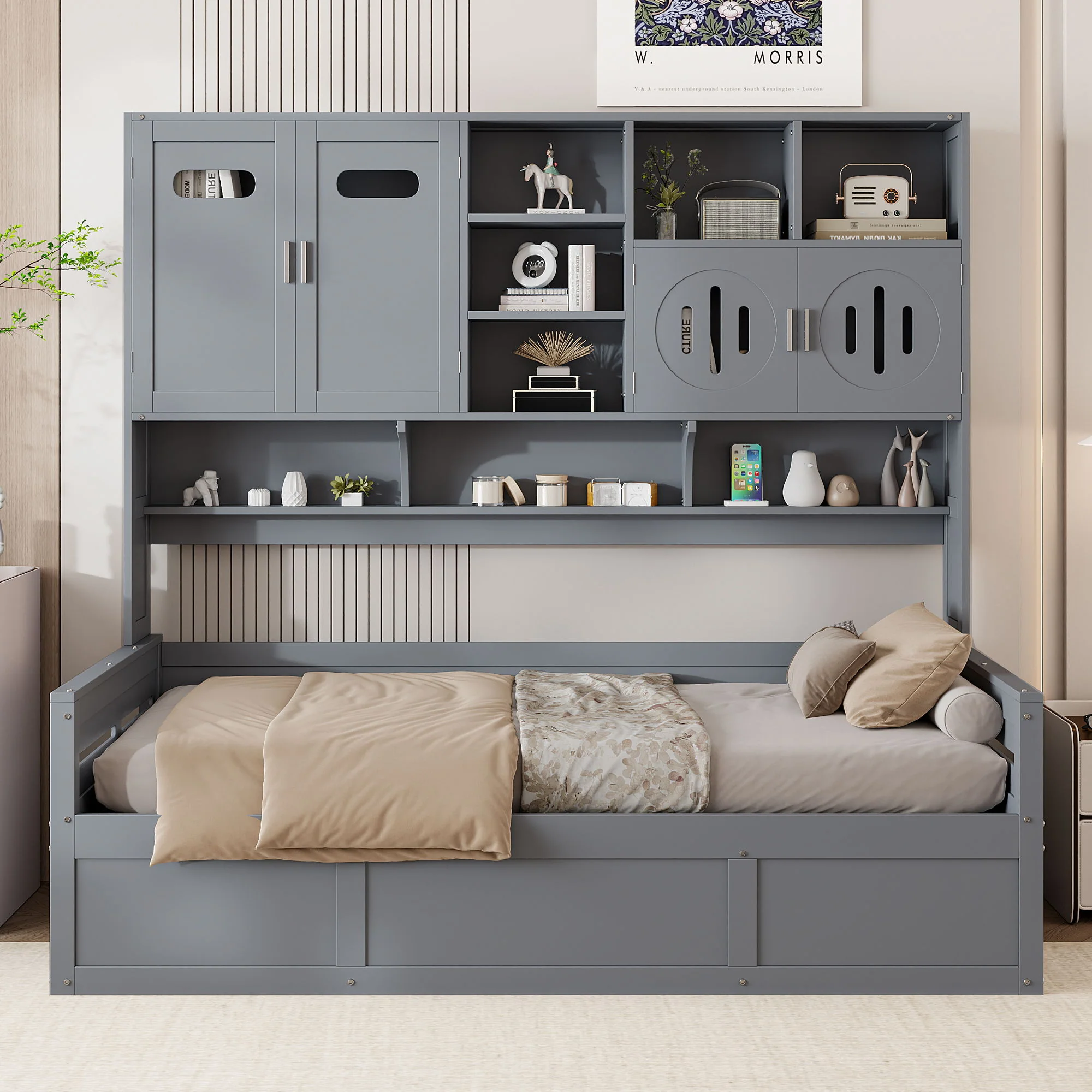 Daybed With All-In-One Cabinet And Shelf - Image 4