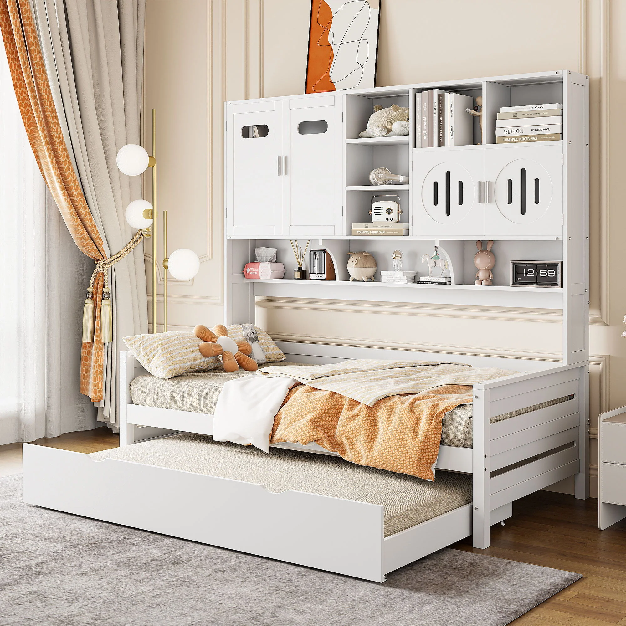 Daybed With All-In-One Cabinet And Shelf - Image 5