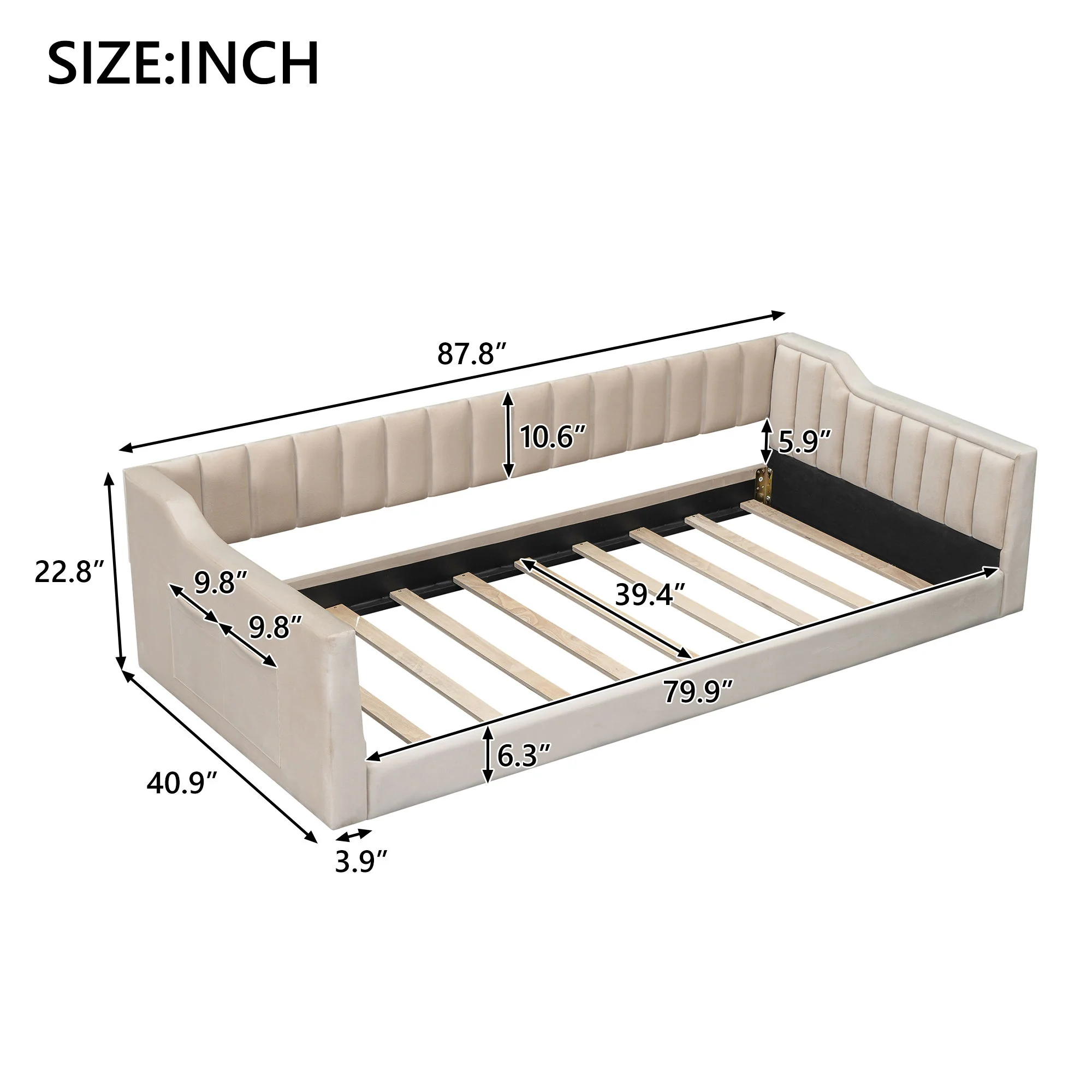 Daybed With Side Storage Pocket - Image 6