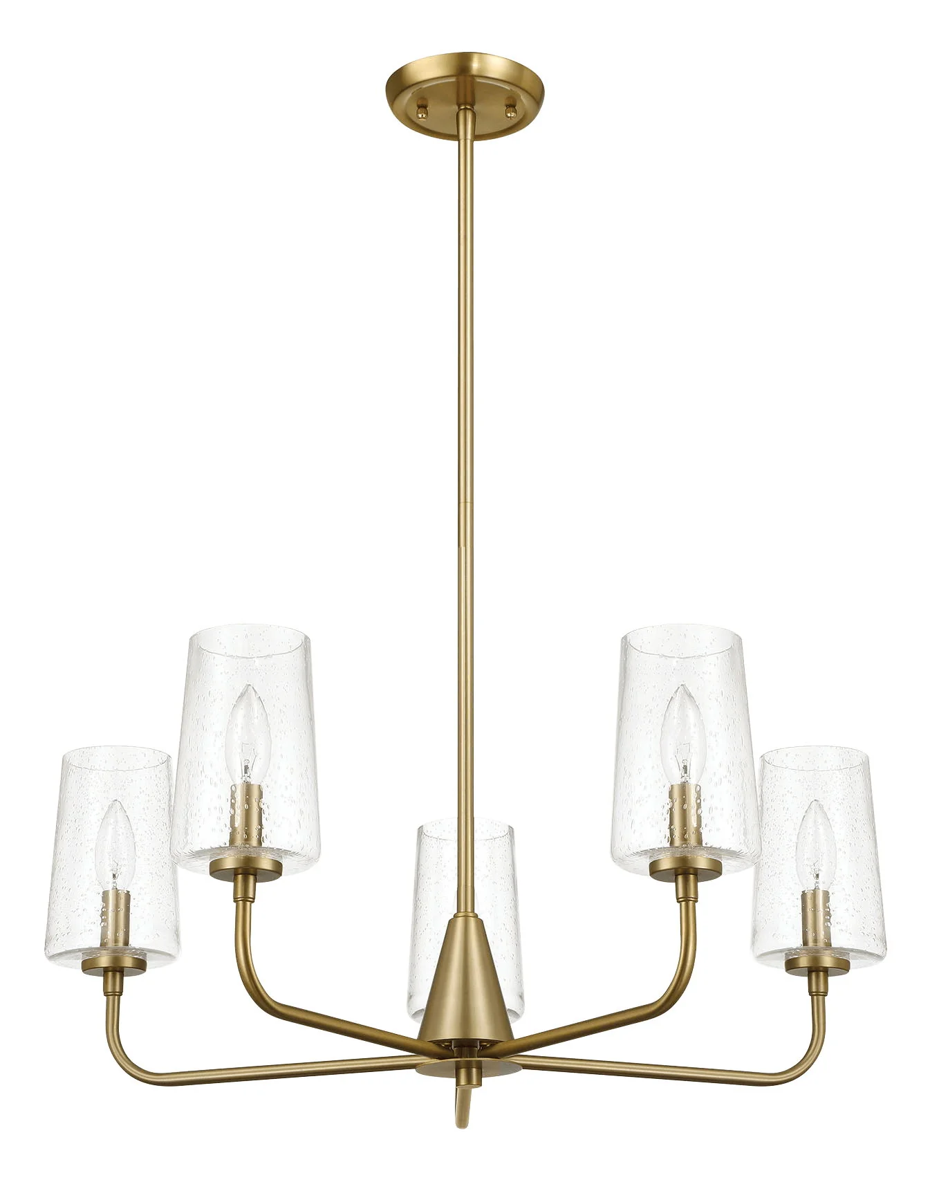 Dazzle - 5 Lights Chandelier With Clear Seeded Satin - Antique Brass / Clear / Gold - Image 4