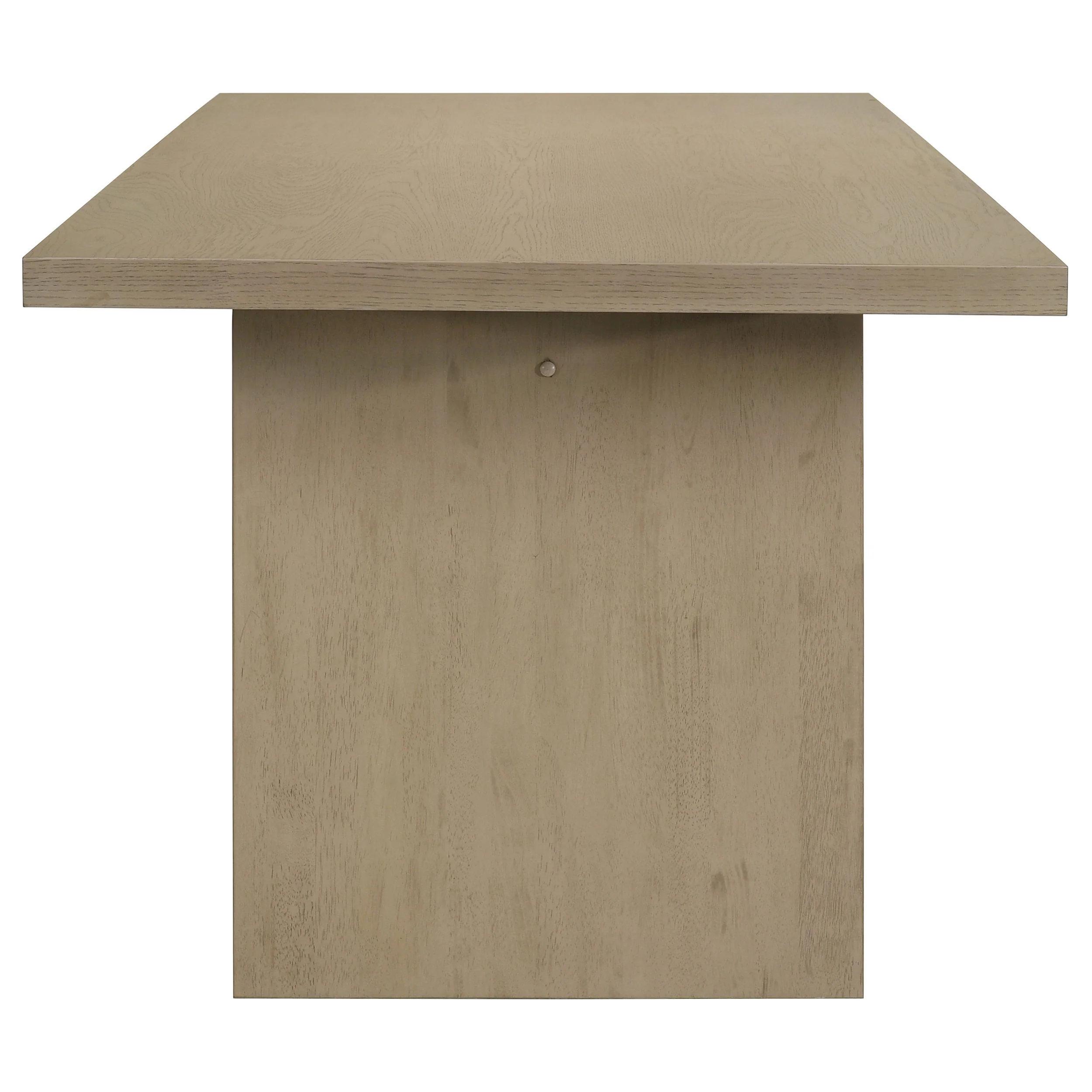 Decker 7-Piece 82-Inch Dining Set, Natural Oak and Cream - Image 4