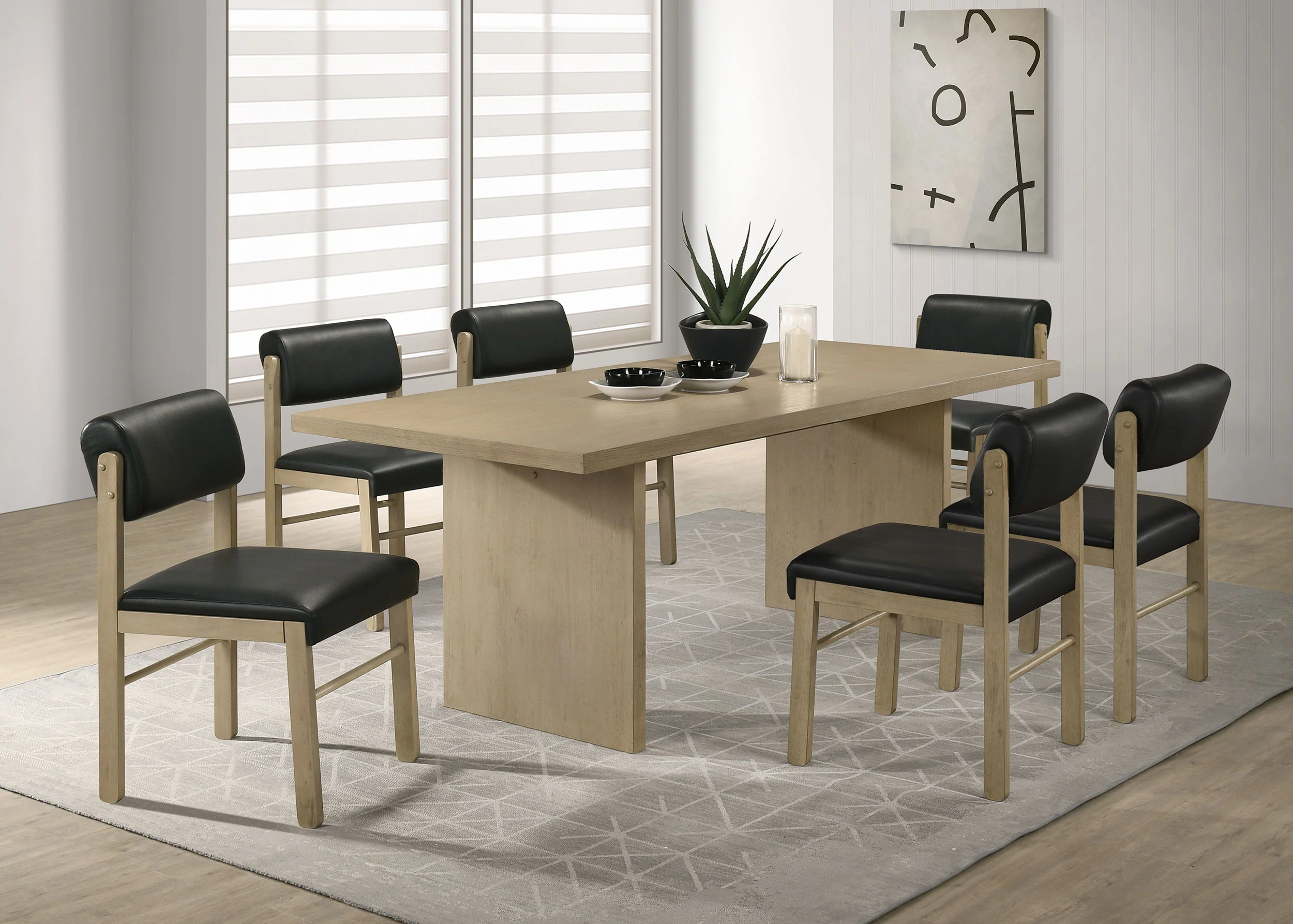 Decker 82-Inch Rectangular Wood Dining Table Natural Oak - Image 10