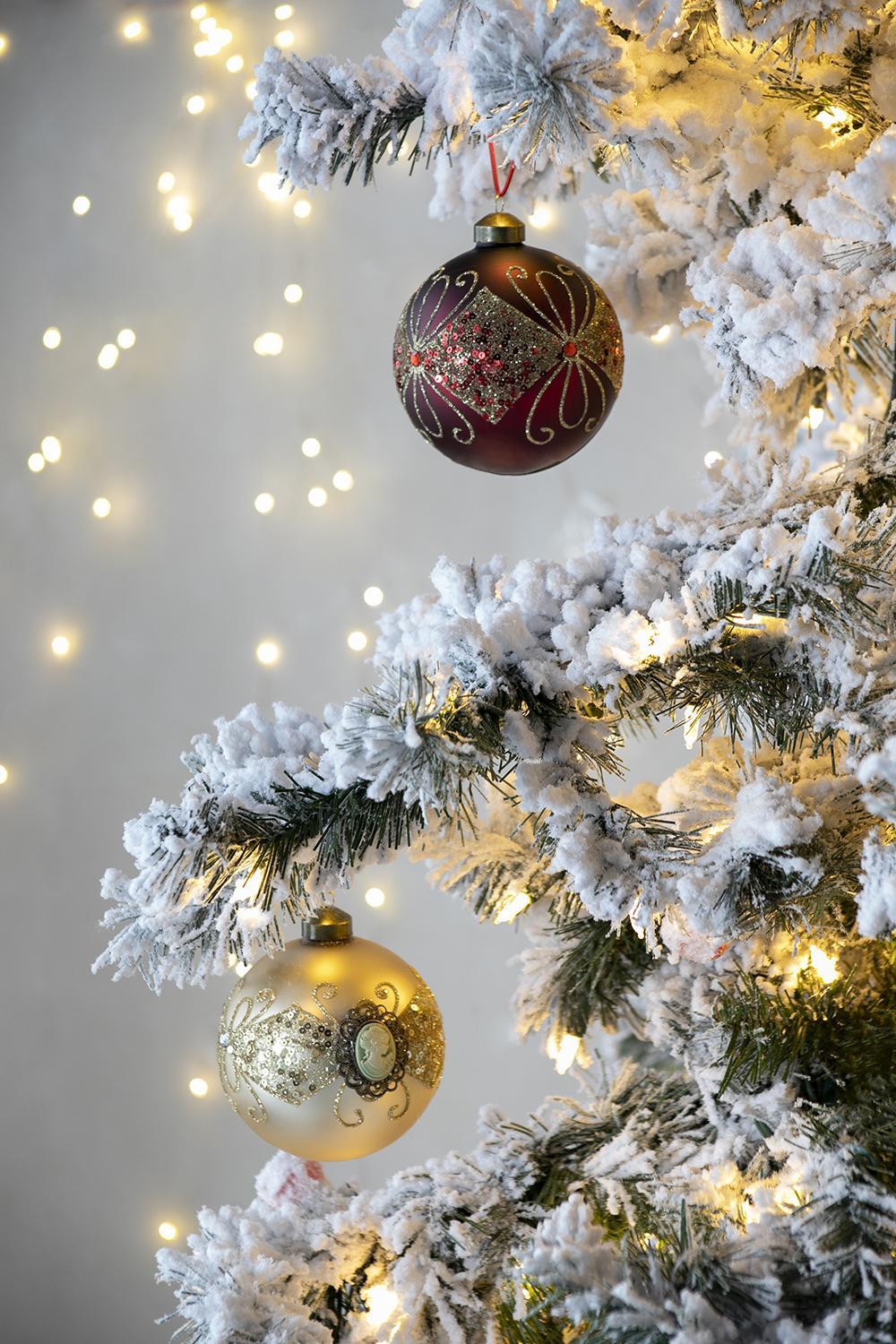 Decorative Hanging Ball Christmas Tree Ornaments For Holiday Decorations (Set of 6) - Image 7