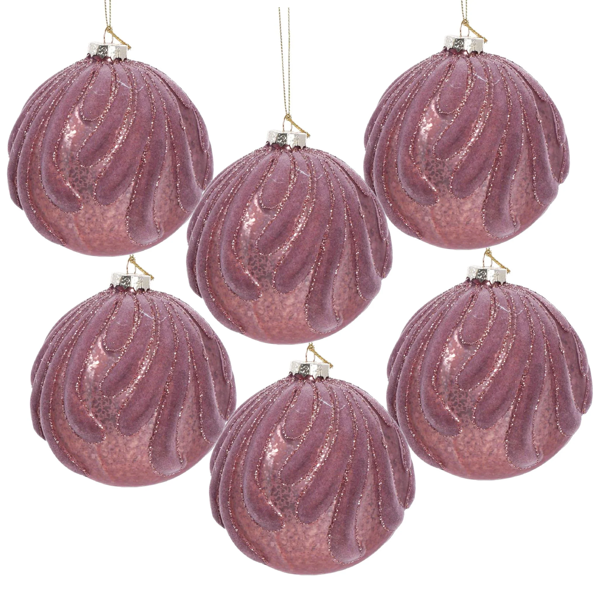 Decorative Hanging Ball Christmas Tree Ornaments For Holiday Party Decorations (Set of 6) - Image 14