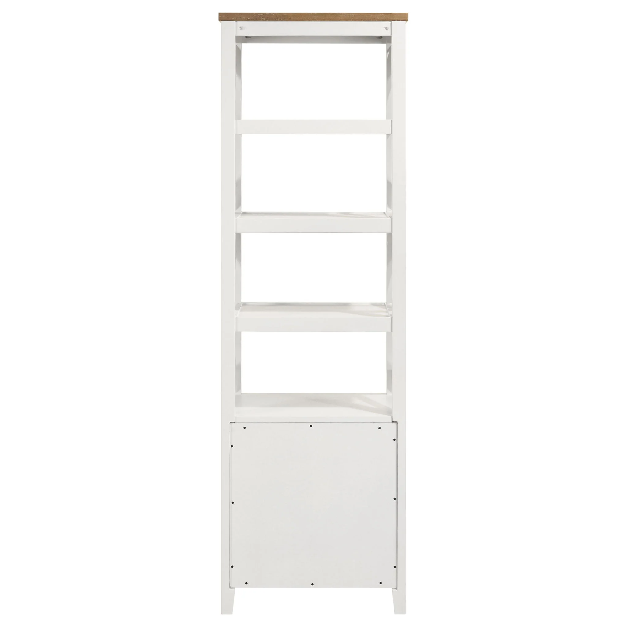 Delaney - 4 Shelf Bookcase With Top Storage Tower - White - Image 6
