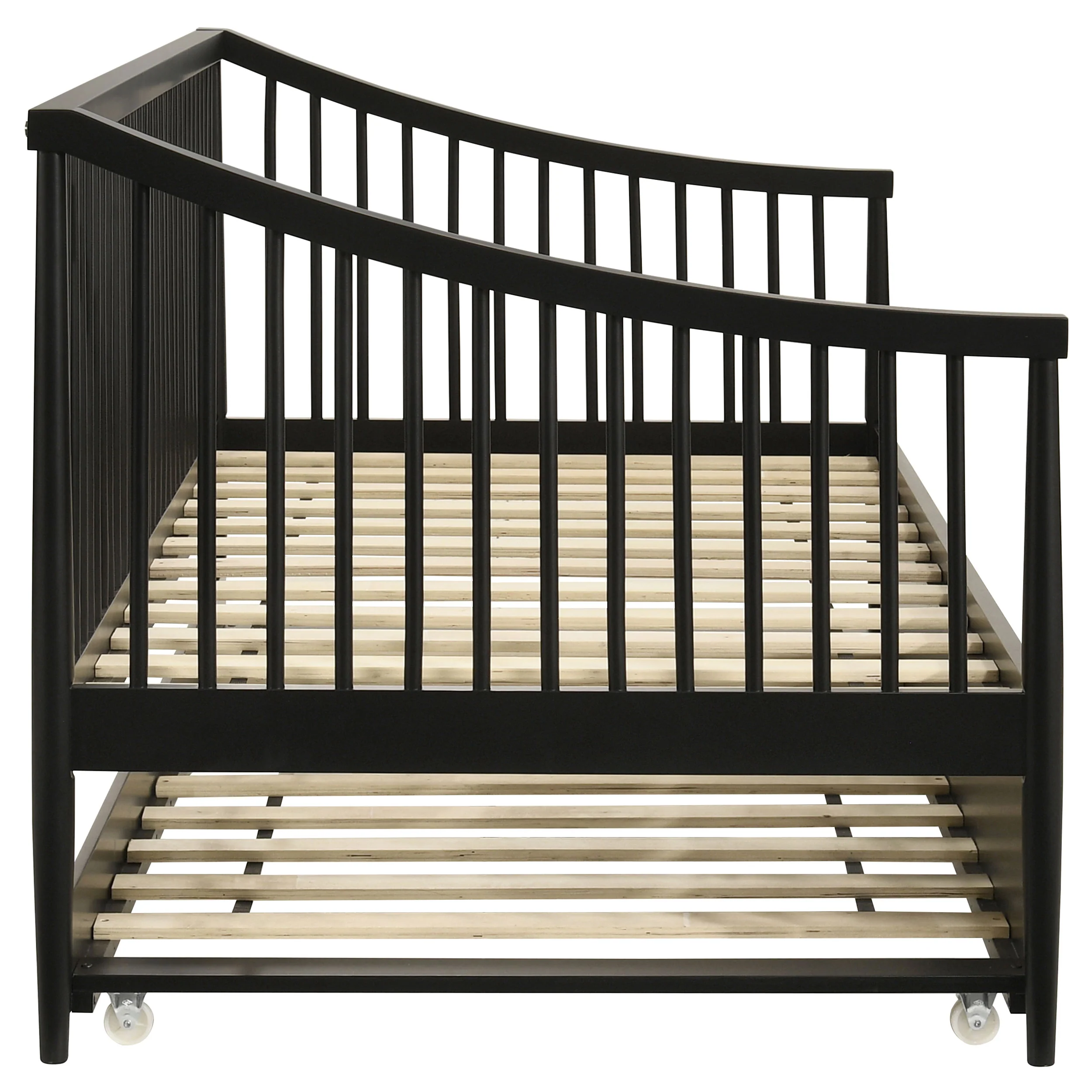 Delgado Windsor Twin Wood Daybed with Trundle, Black - Image 9