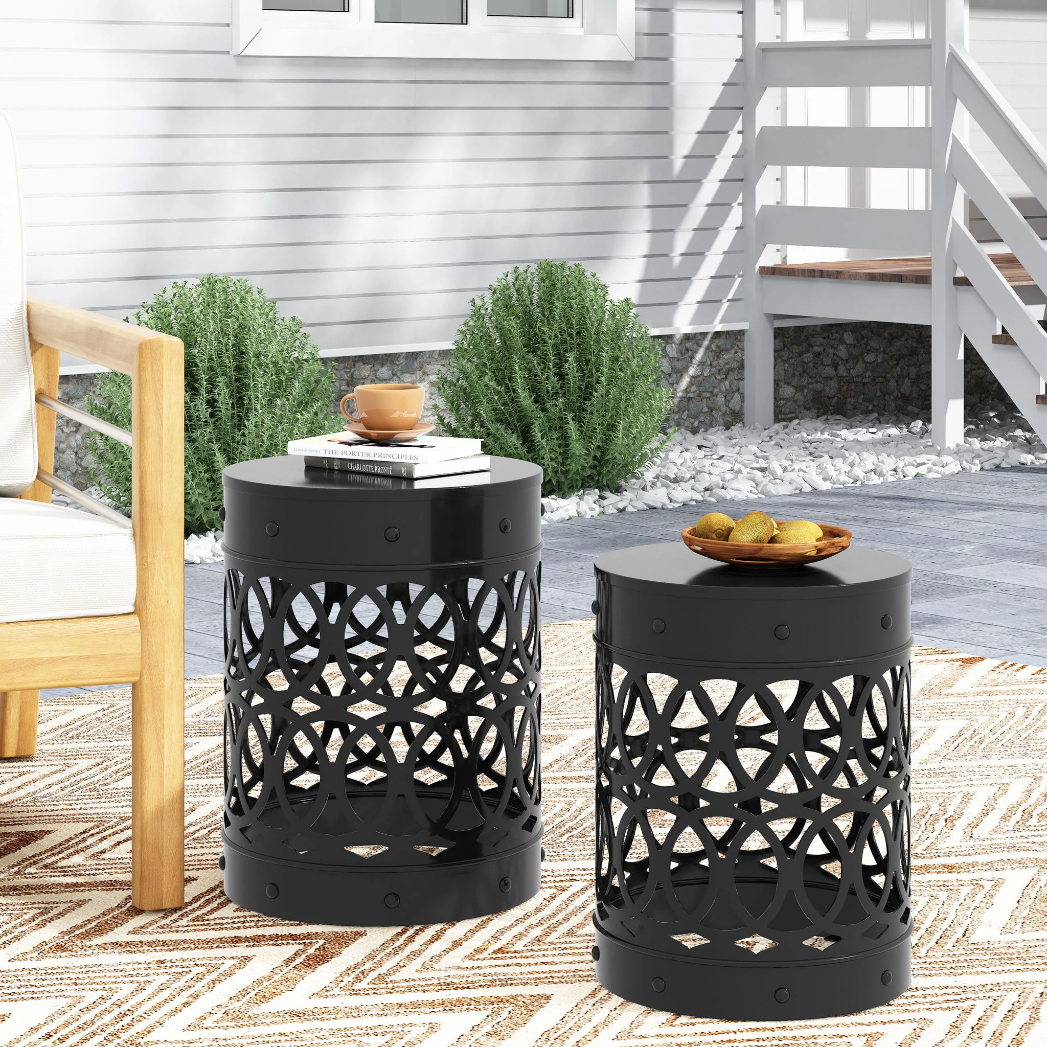 Delight - Powder Coated Iron End Table (Set of 2) - Image 5