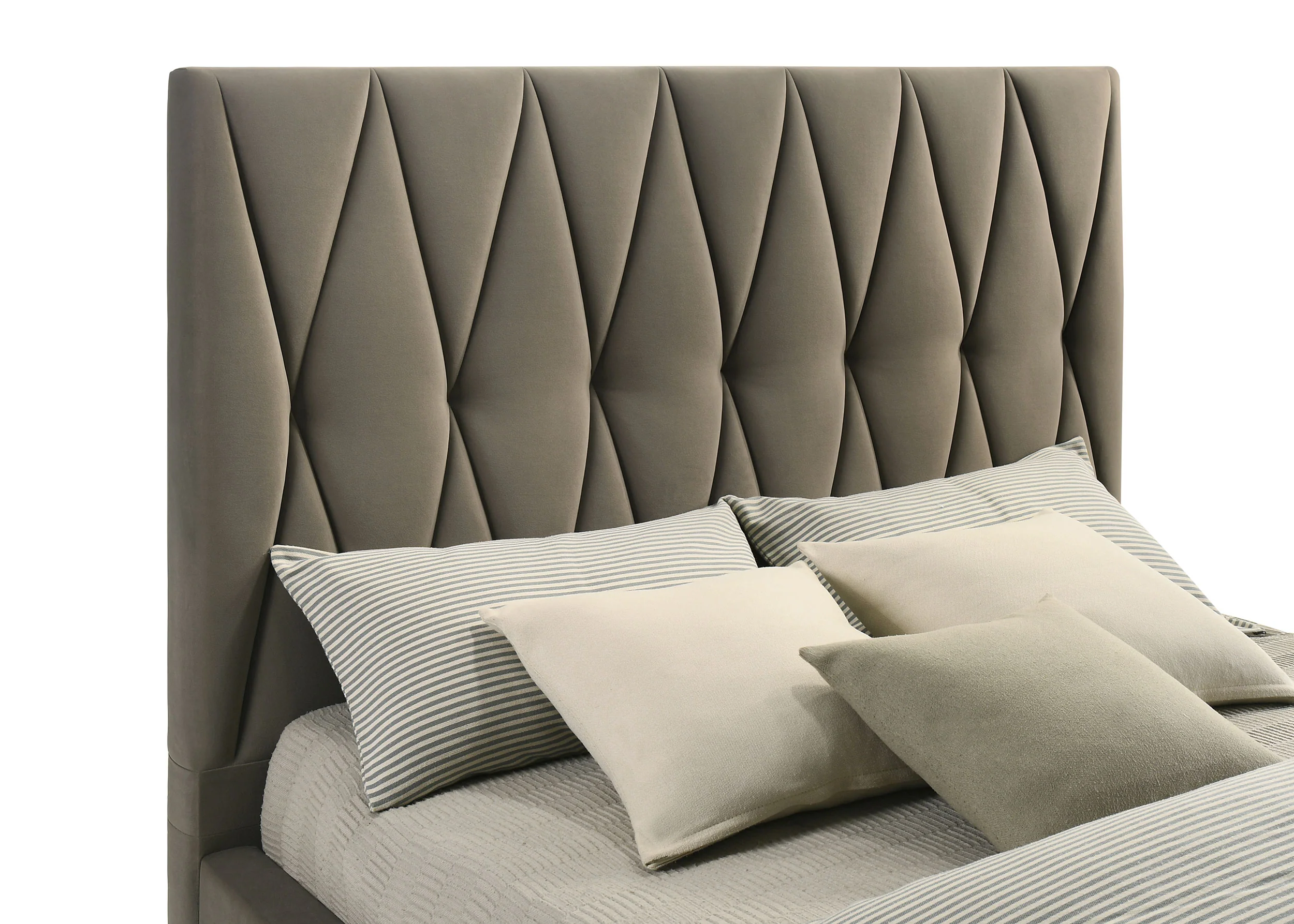 Delsea Upholstered Eastern King Platform Bed Light Brown - Image 8
