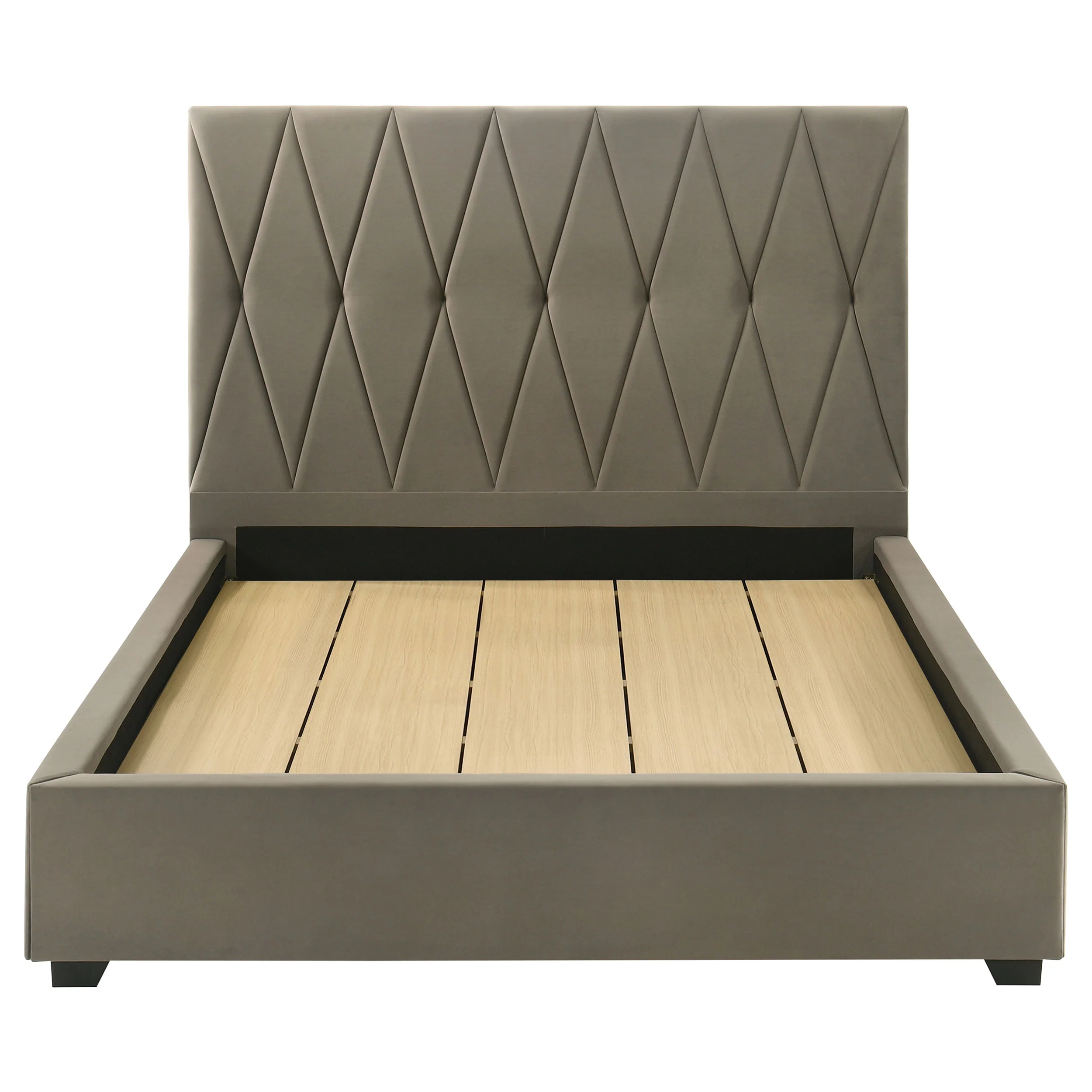 Delsea Upholstered Queen Panel Platform Bed Light Brown - Image 5