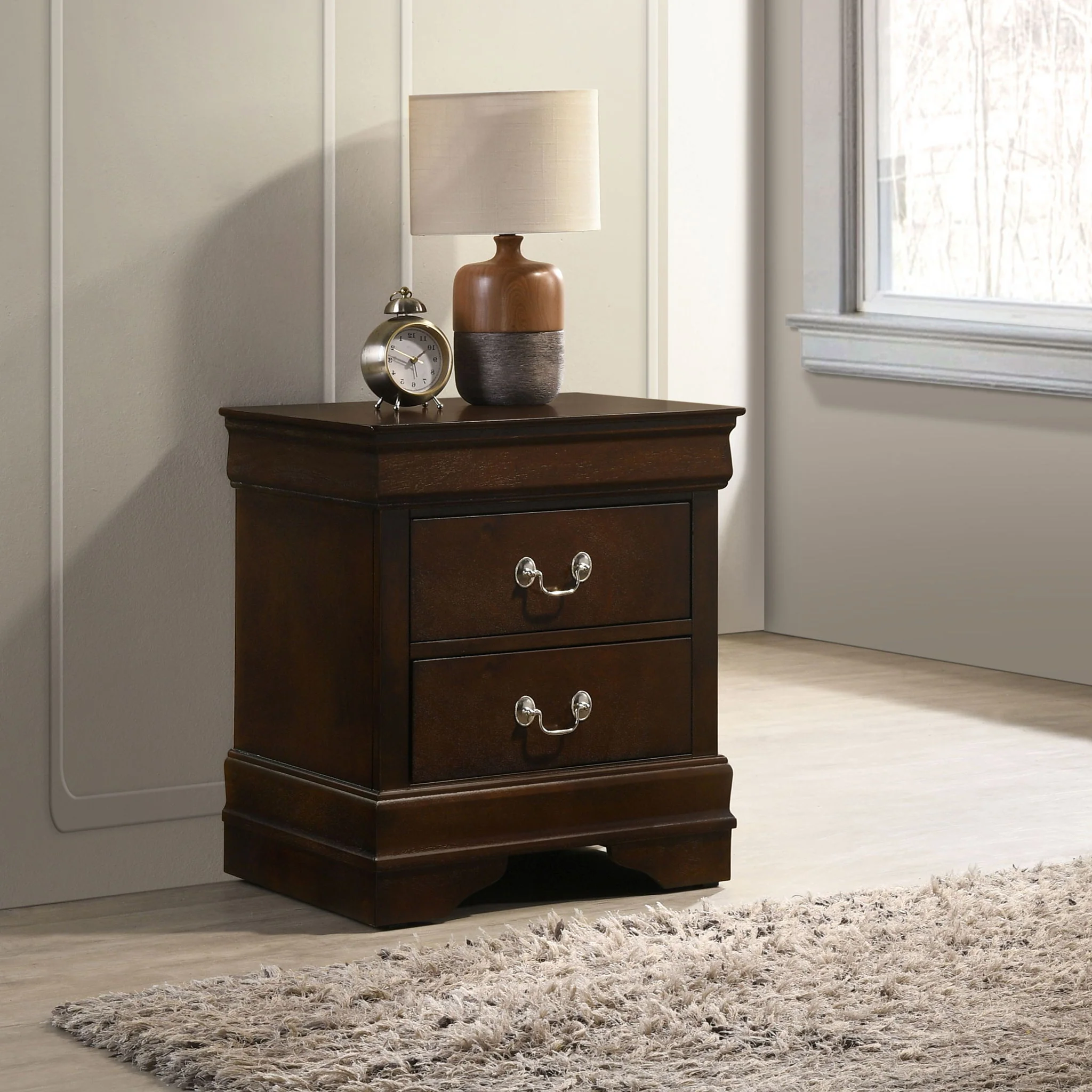 Demetra - 2 Drawer Nightstand - Cappuccino - Image 3