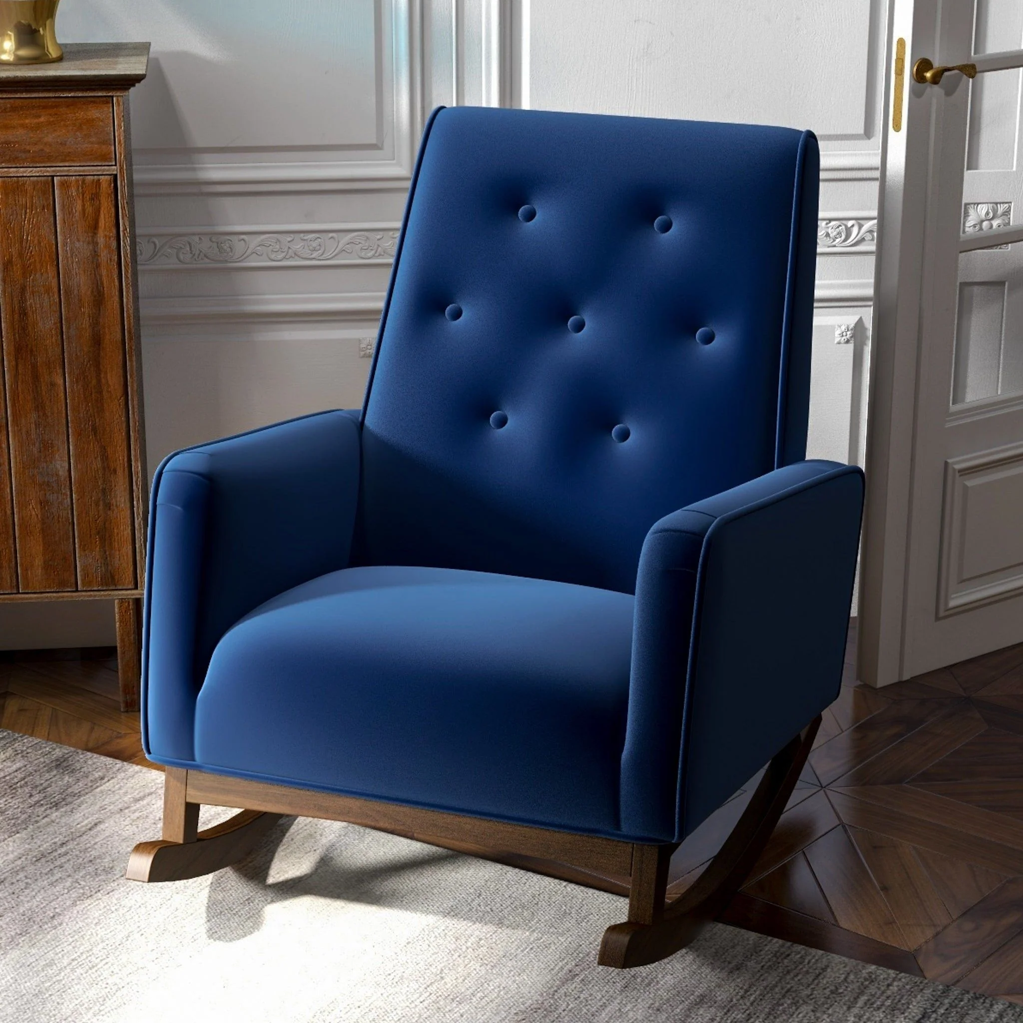 Demetrius - Solid Wood Rocking Chair - Image 3