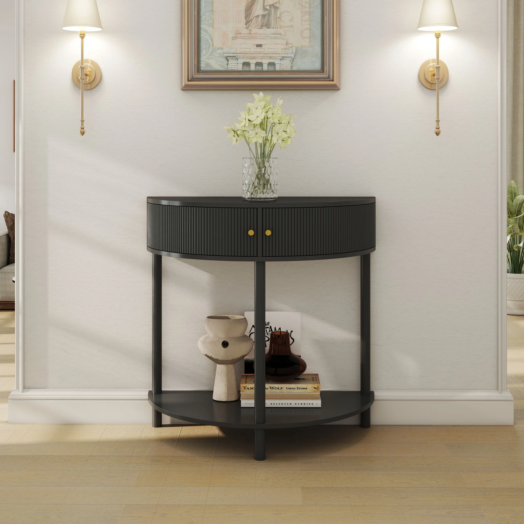 Demi Lune - Console Table With 2 Storage Drawers - Image 20