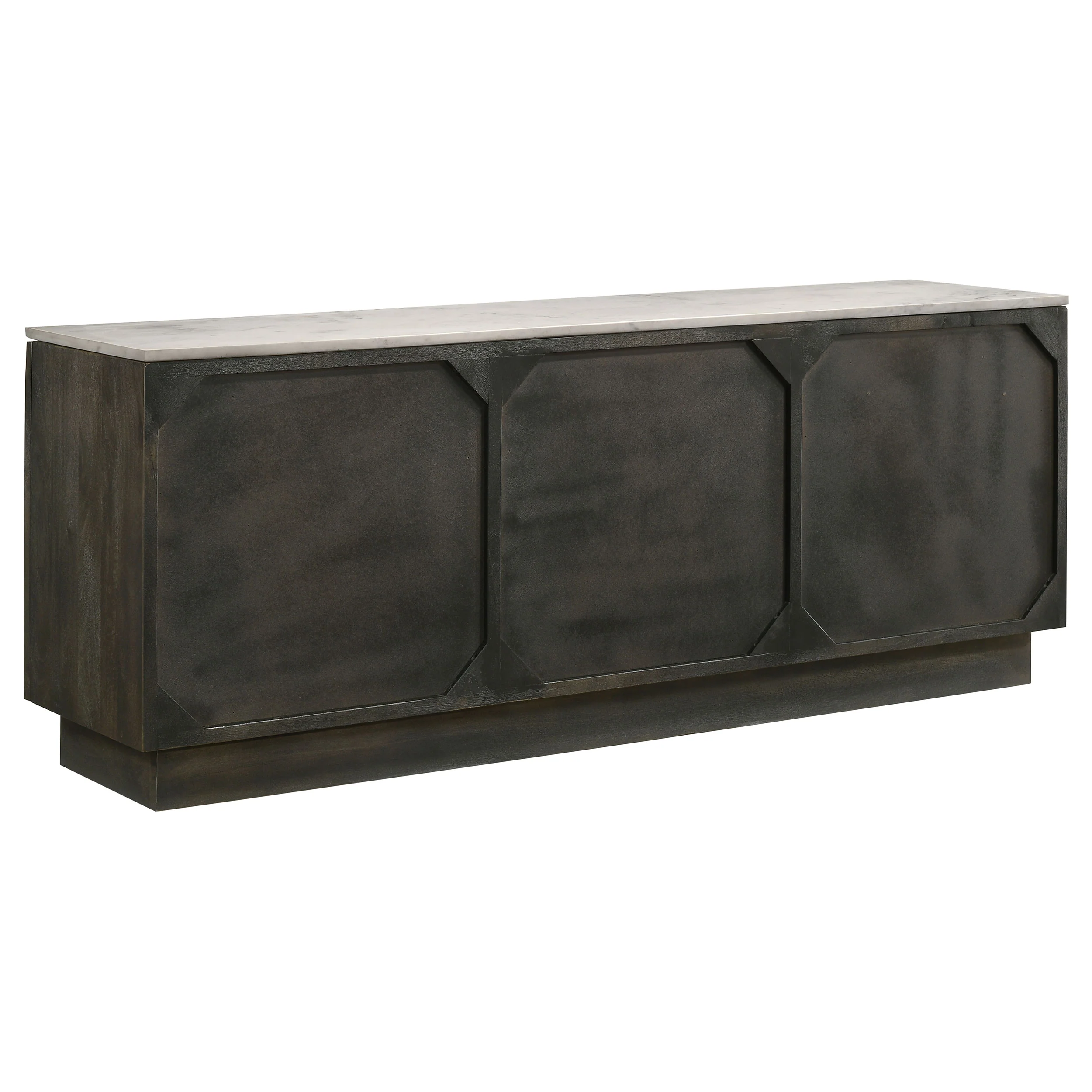 Dennis 3-Door Marble Top Sideboard Buffet in Tobacco Grey - Image 6
