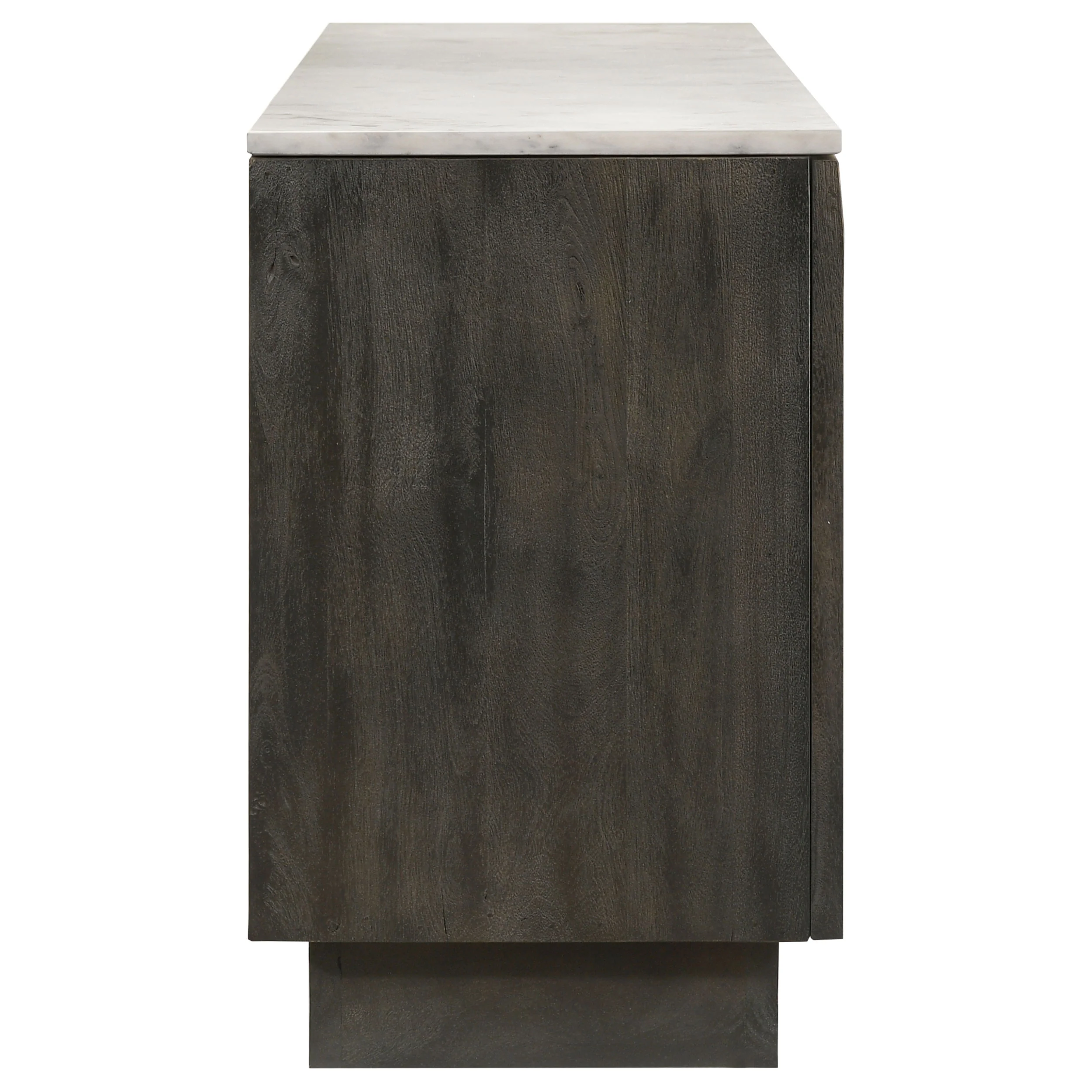 Dennis 3-Door Marble Top Sideboard Buffet in Tobacco Grey - Image 9