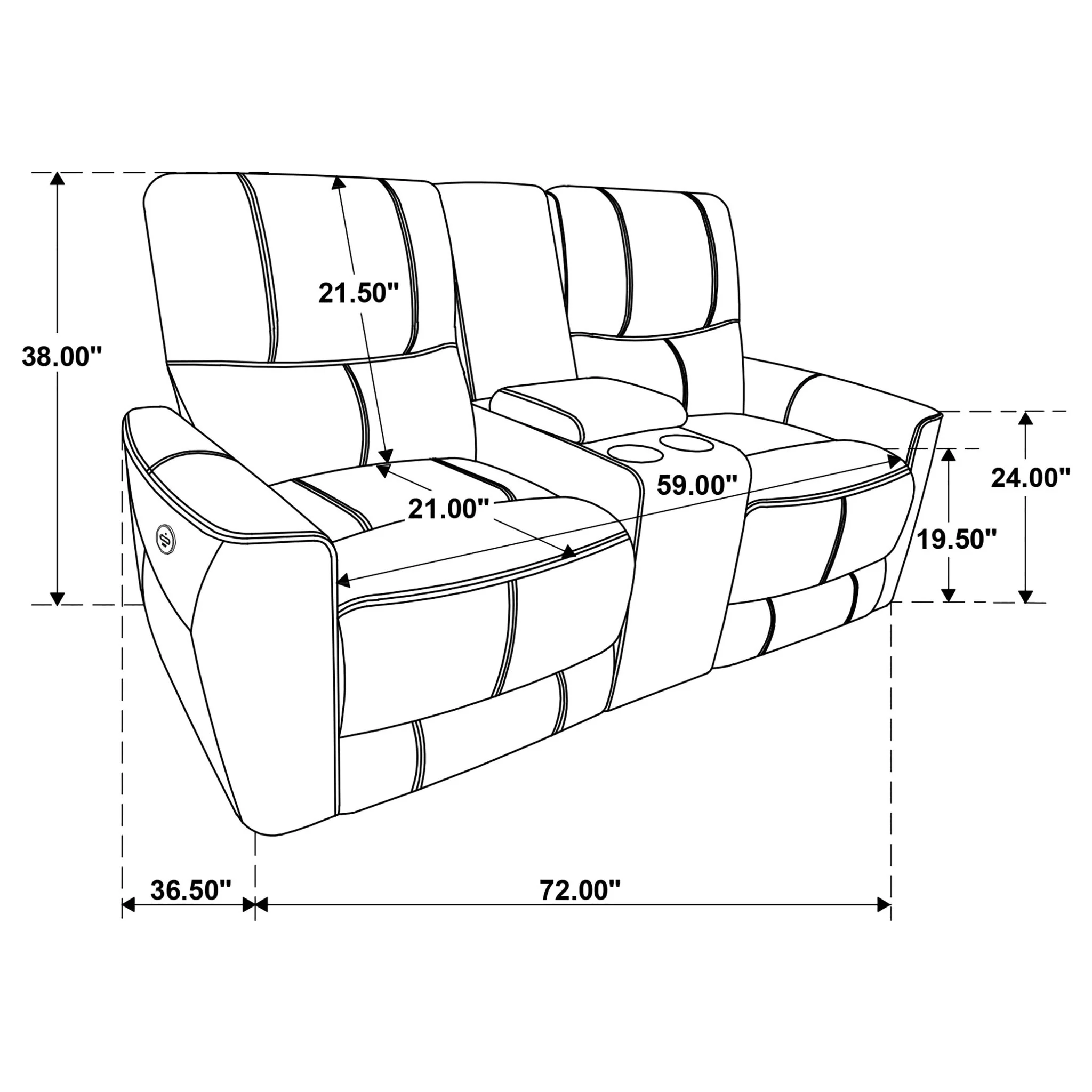 Denson - Power Reclining Loveseat With Console And USB Port - Image 18