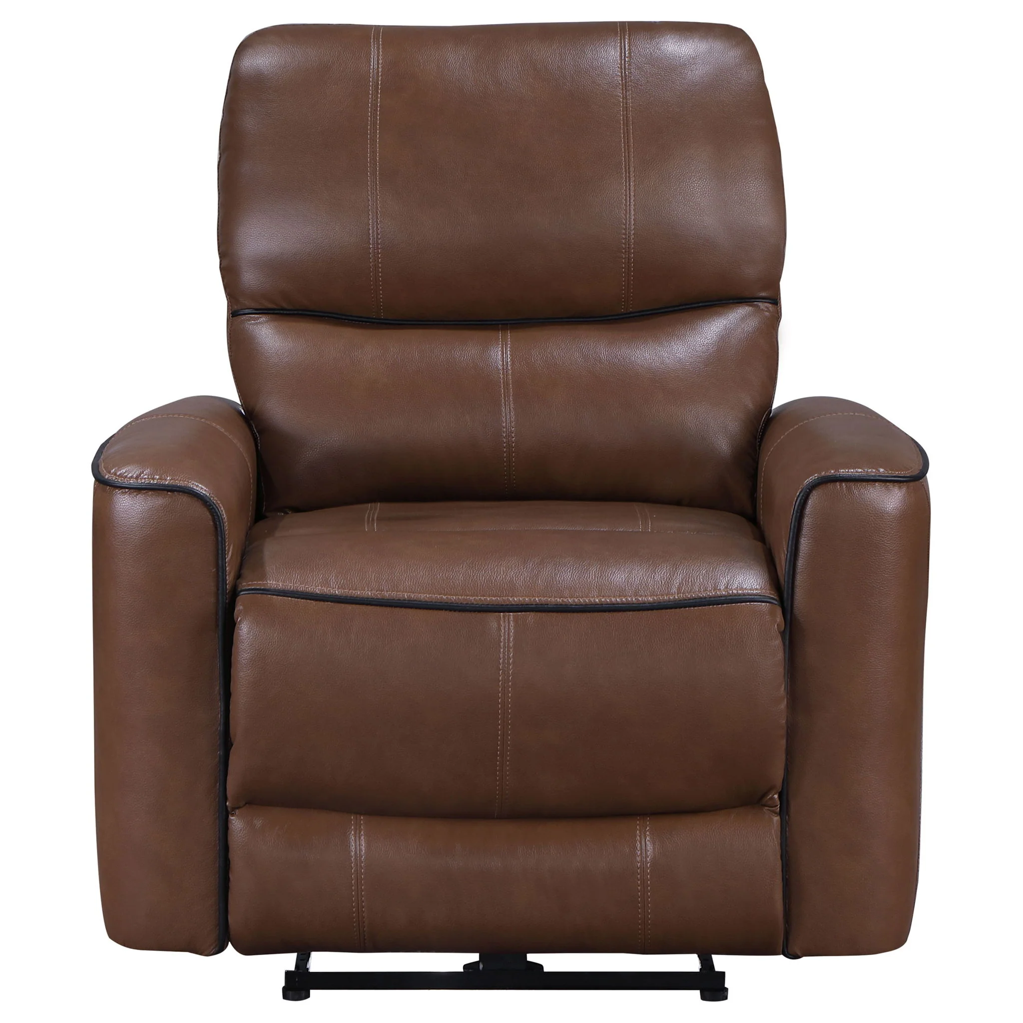Denson - Upholstered Power Recliner Chair With USB Charging And Smooth Button Recline - Brown - Image 5