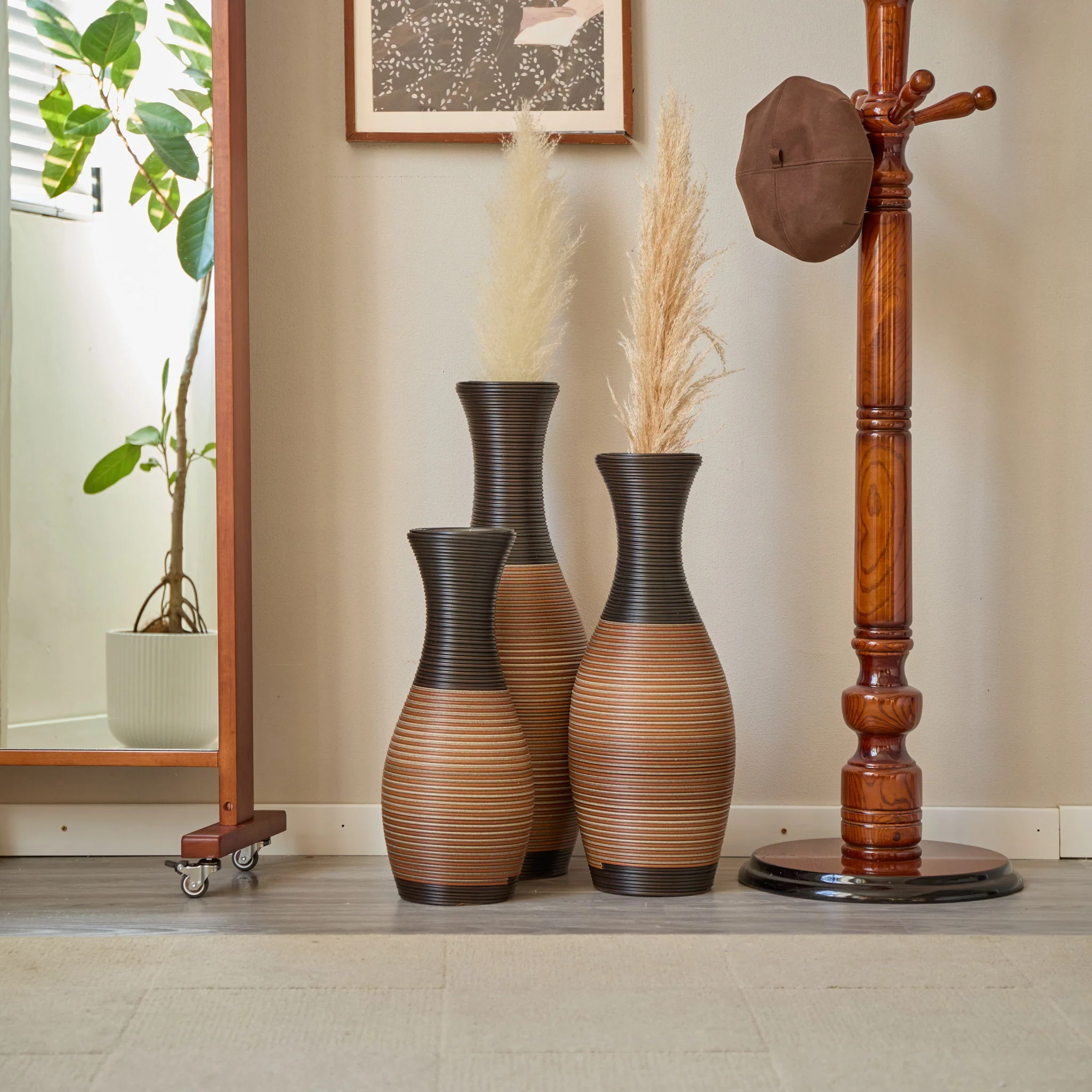 Designer Floor Vases, Large Vases For Home Decor Flooring (Set of 3) - Image 9