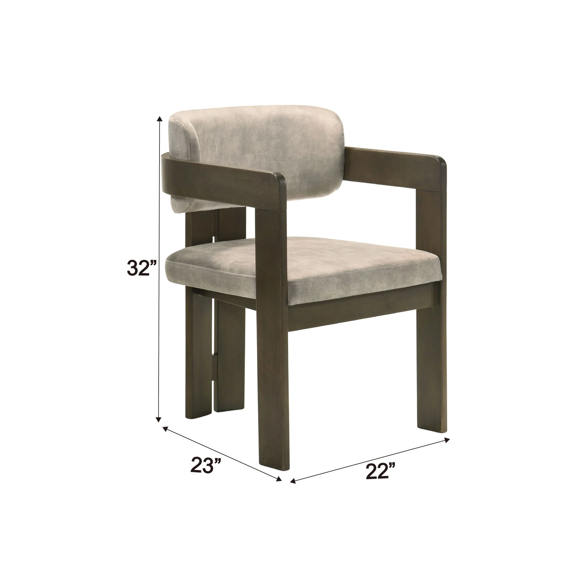 Destin - Polished Microfiber Side Chair (Set of 2) - Light Gray - Image 6