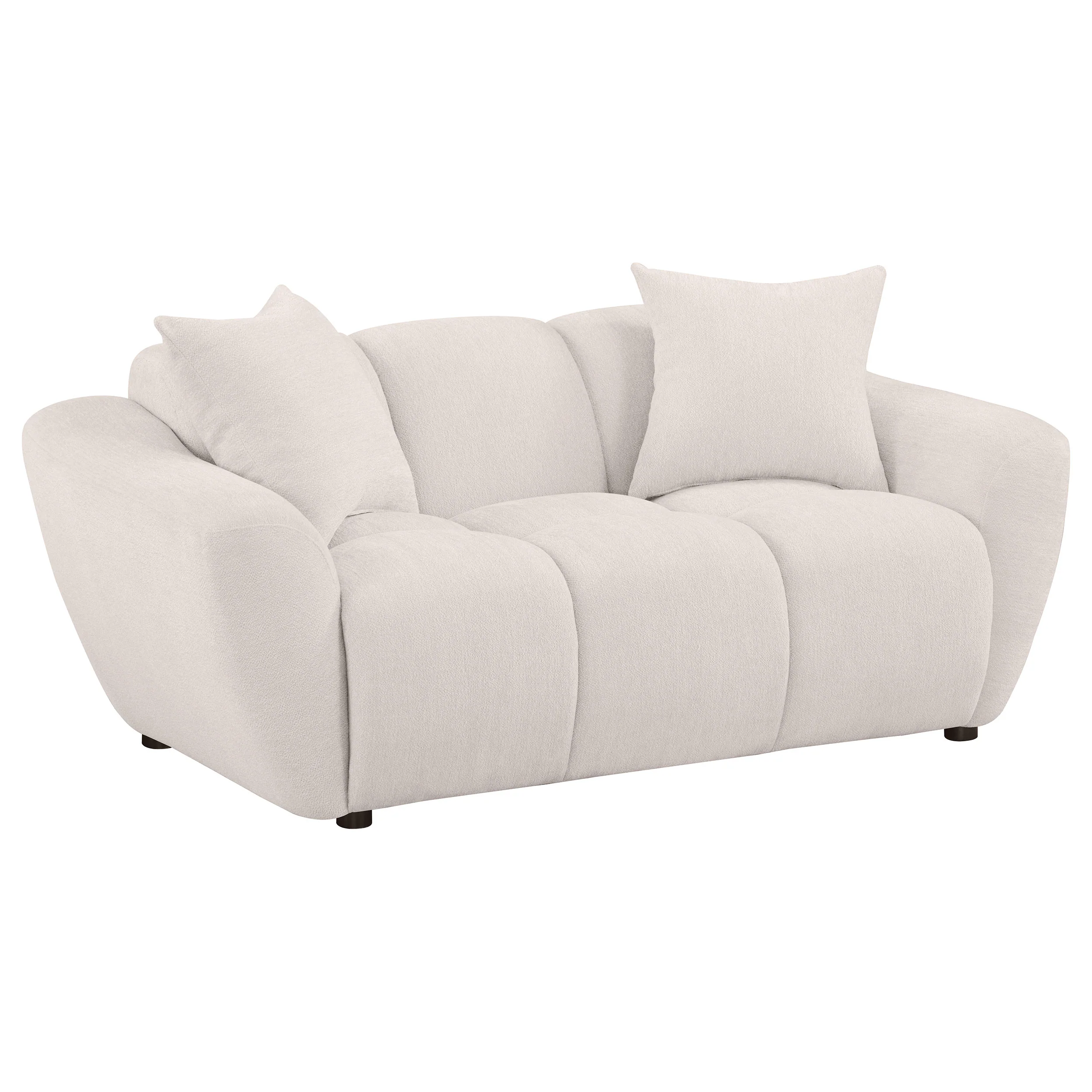Destino 2-Piece Chenille Splayed Arm Sofa Set Greige - Image 4