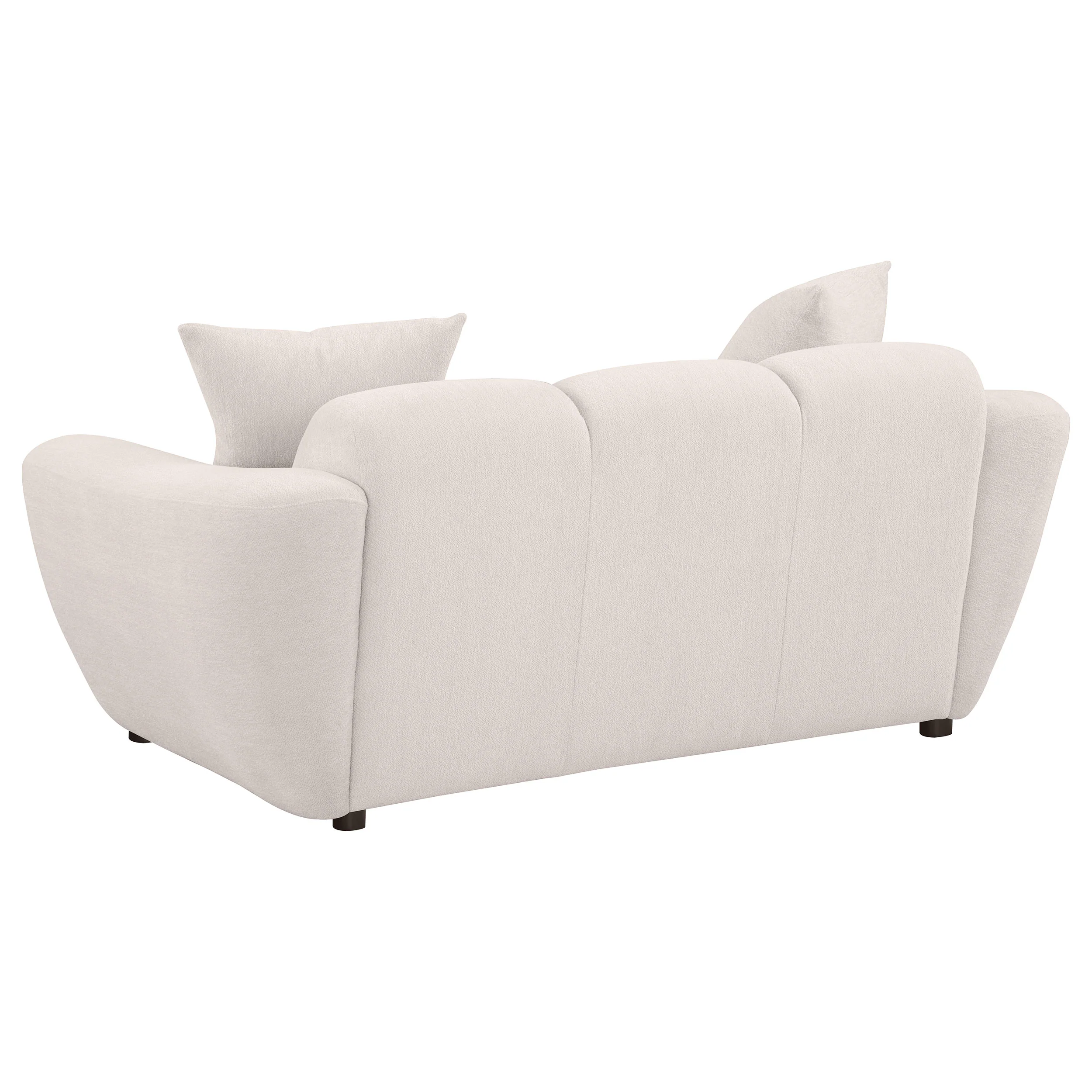 Destino Chenille Upholstered Splayed Arm Loveseat, Greige - Image 10