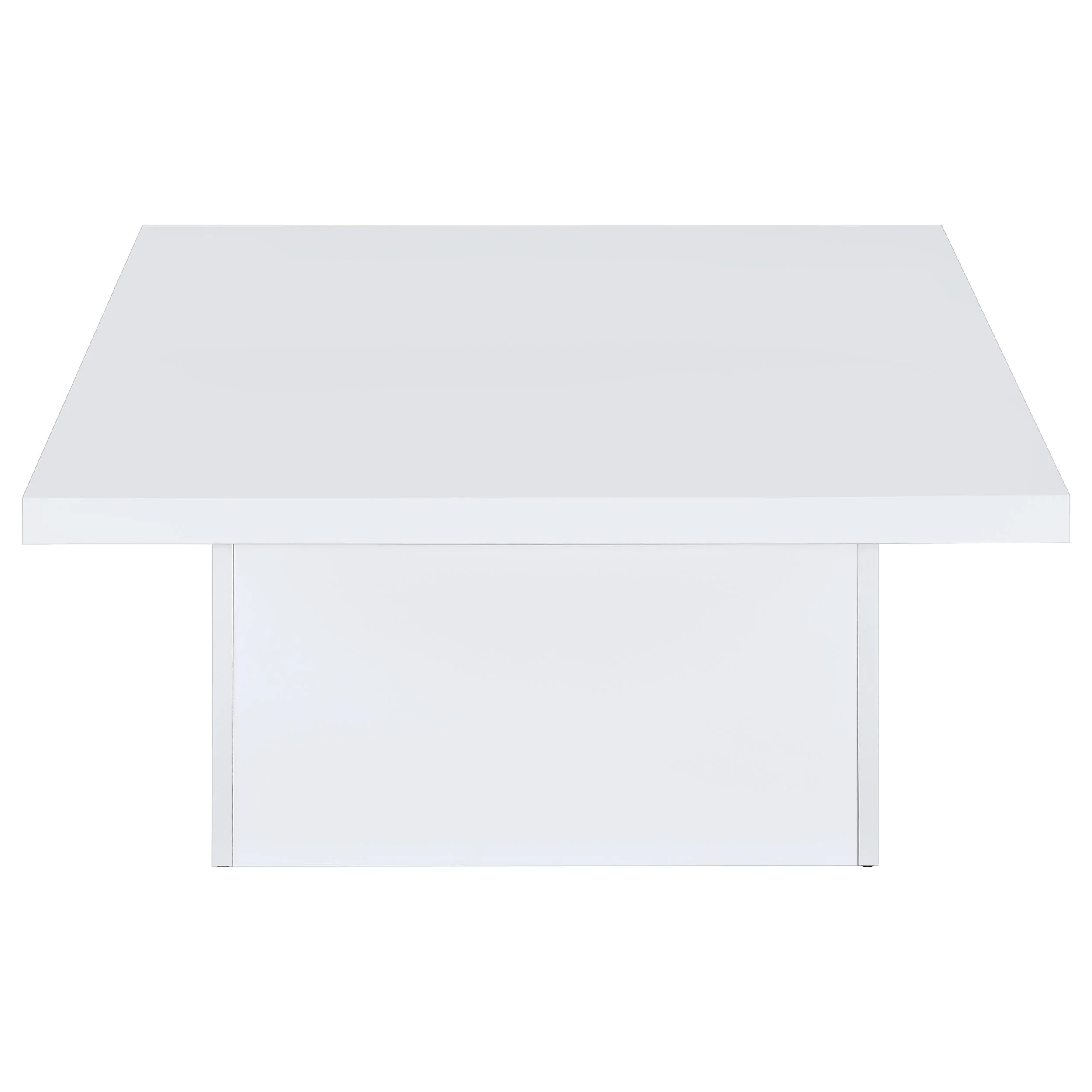 Devar 2-Piece Square Coffee End Table Set White High Gloss - Image 11