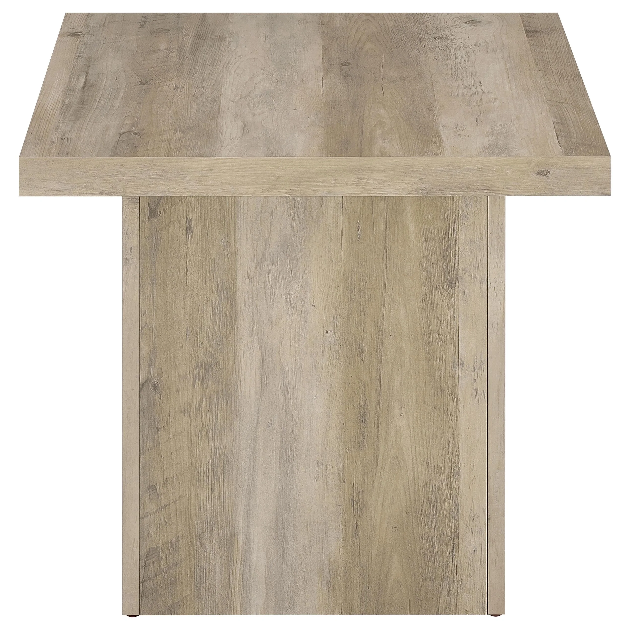 Devar 2-Piece Square Coffee and End Table Set, Distressed Pine - Image 6