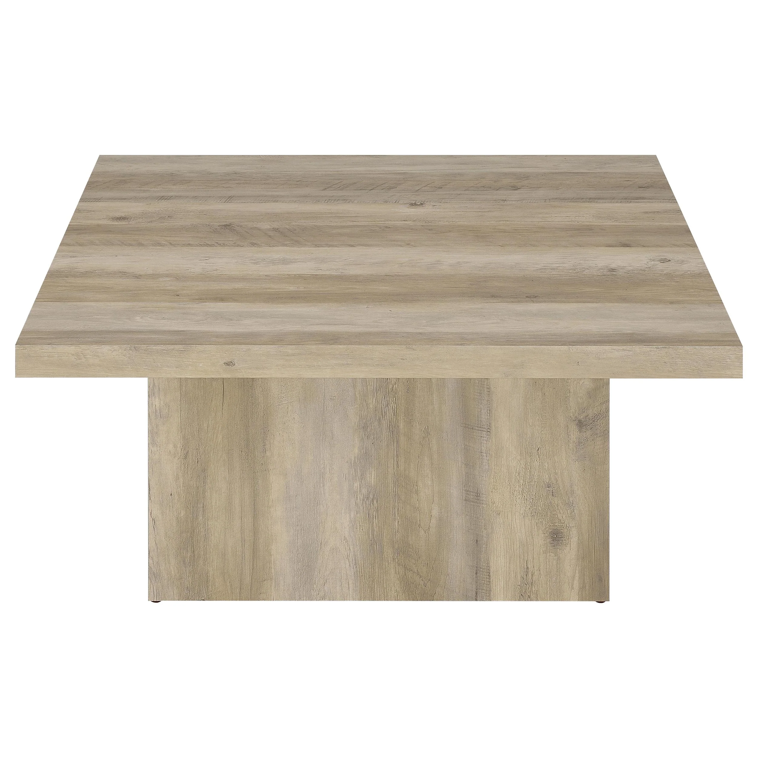 Devar 2-Piece Square Coffee and End Table Set, Distressed Pine - Image 8
