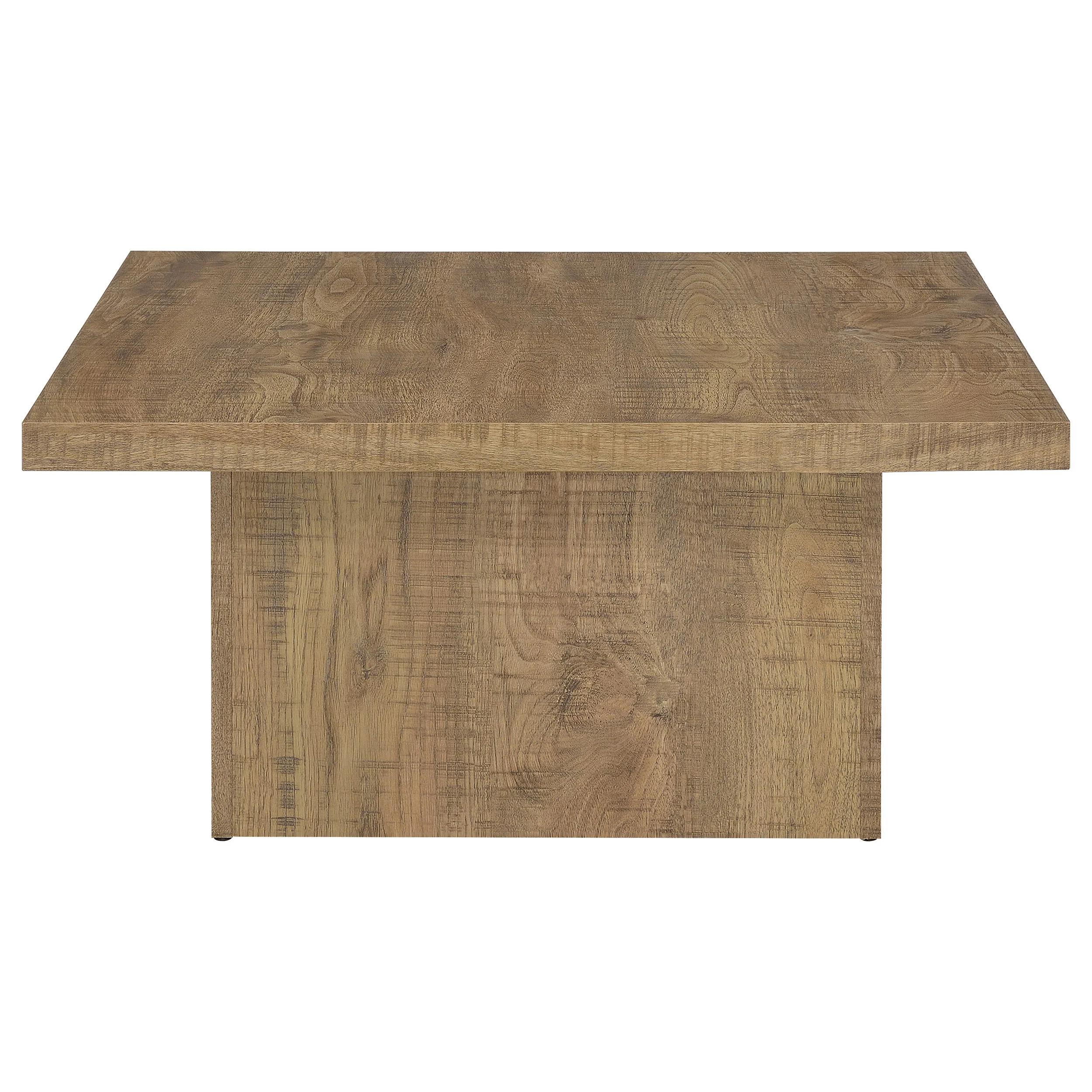 Devar Square Engineered Wood Coffee Table Mango Brown - Image 3
